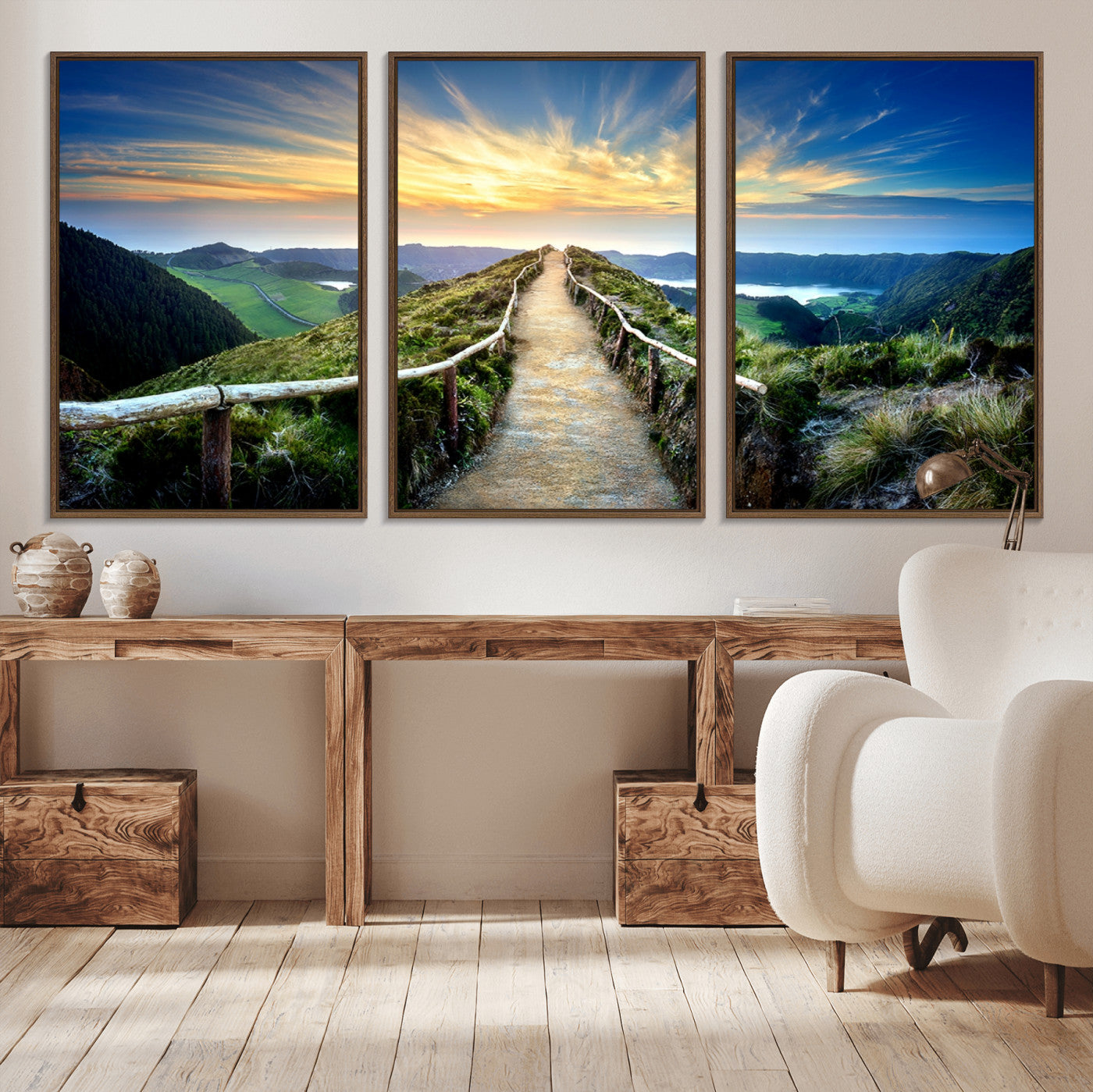 58887-MGV-CV-36X24-Mountain and Sunset Wall Art Canvas Print