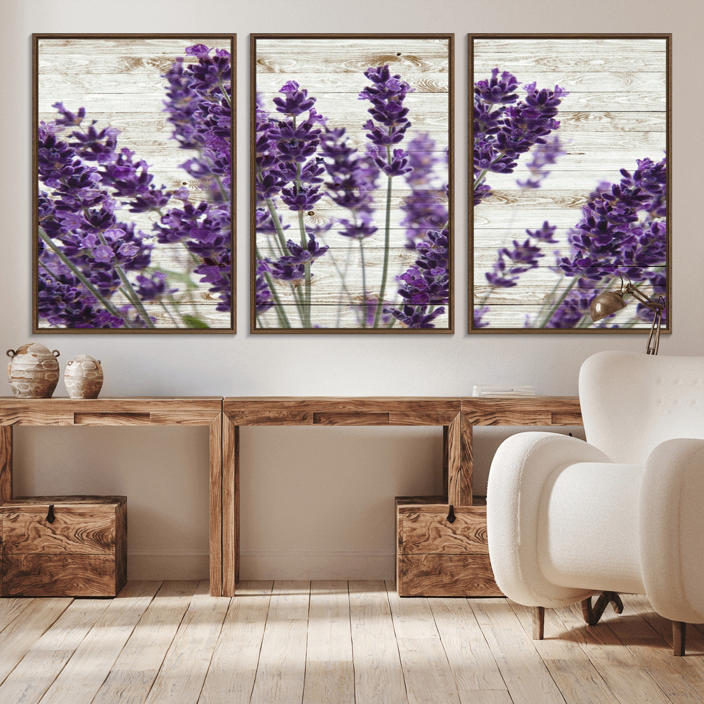 MGV-FC-60X30-3P - Lavender Herb Wall Art Canvas Print
