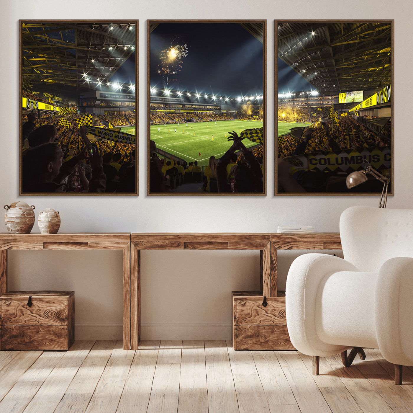 MGV-FC-60X30-3P - Columbus Crew Soccer Team Print - Columbus Crew Stadium Wall Art Canvas Print