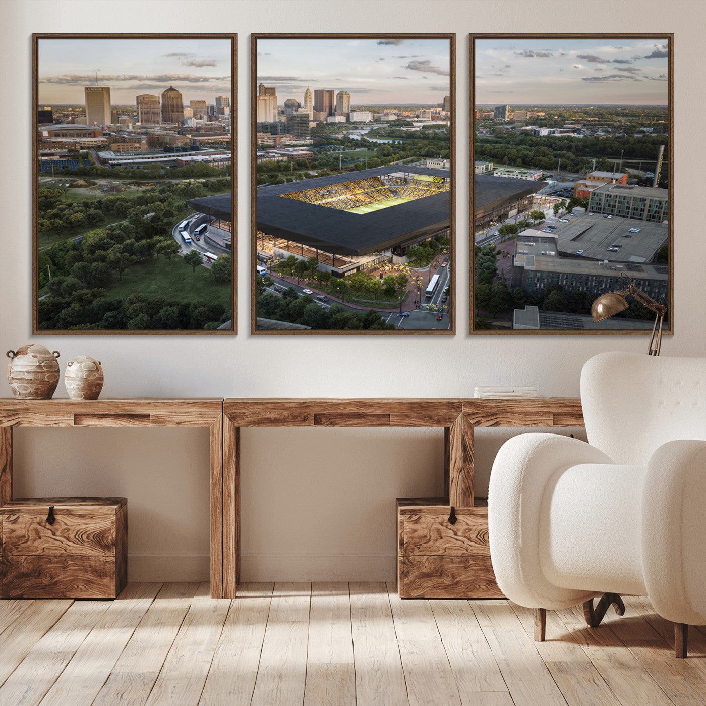 MGV-FC-60X30-3P - Columbus Crew Soccer Team Print - Columbus Crew Stadium Wall Art, Columbus Crew Soccer Wall Art