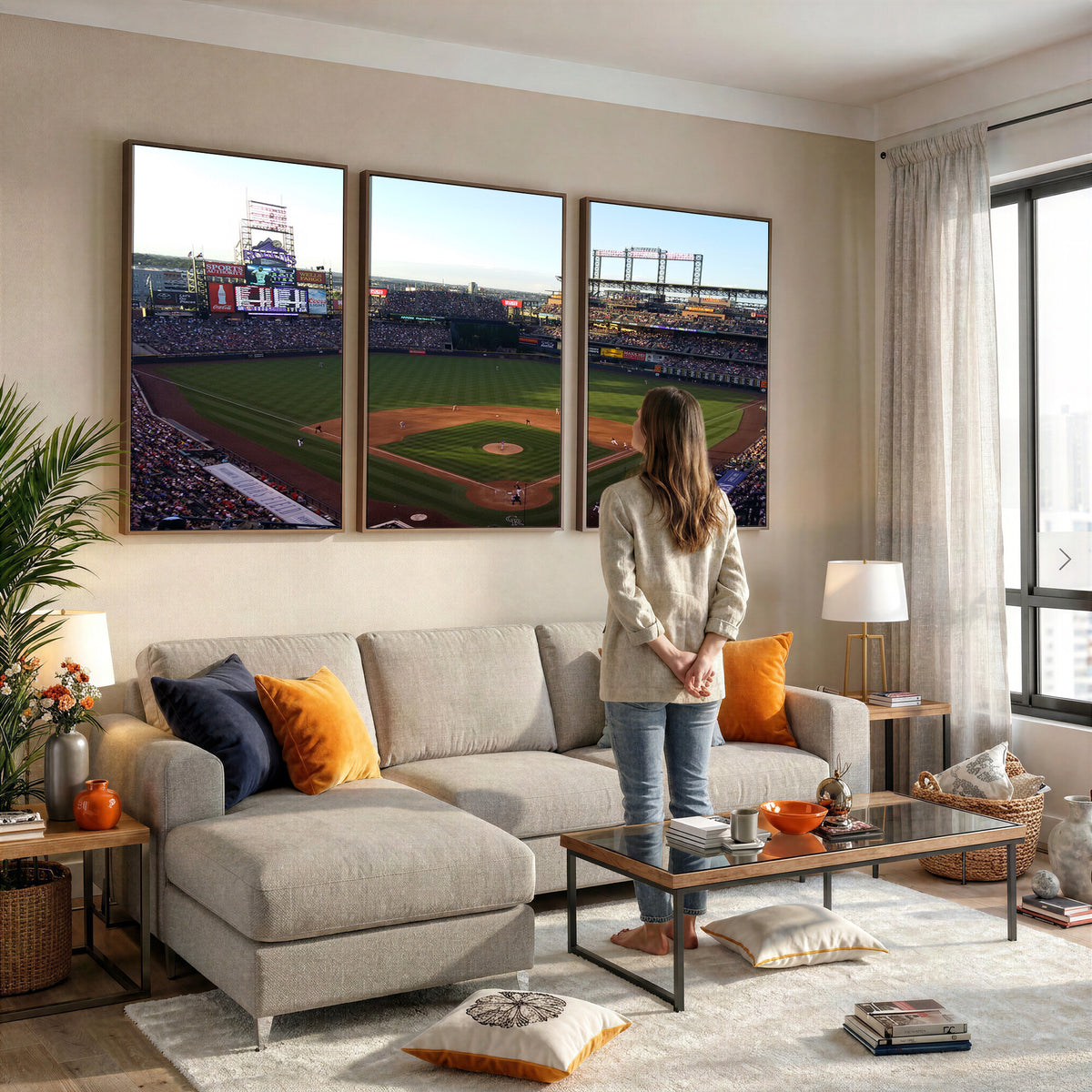 21638-MGV-CV-36X24 - Colorado Rockies Coors Field Wall Art Canvas Print, MLB Baseball Stadium