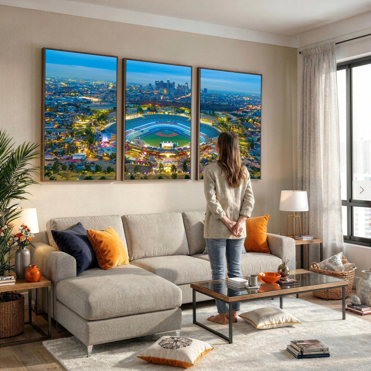 78144-MGV-CV-36X24 - Los Angeles Dodgers Wall Art Canvas, Dodger Stadium Wall Art