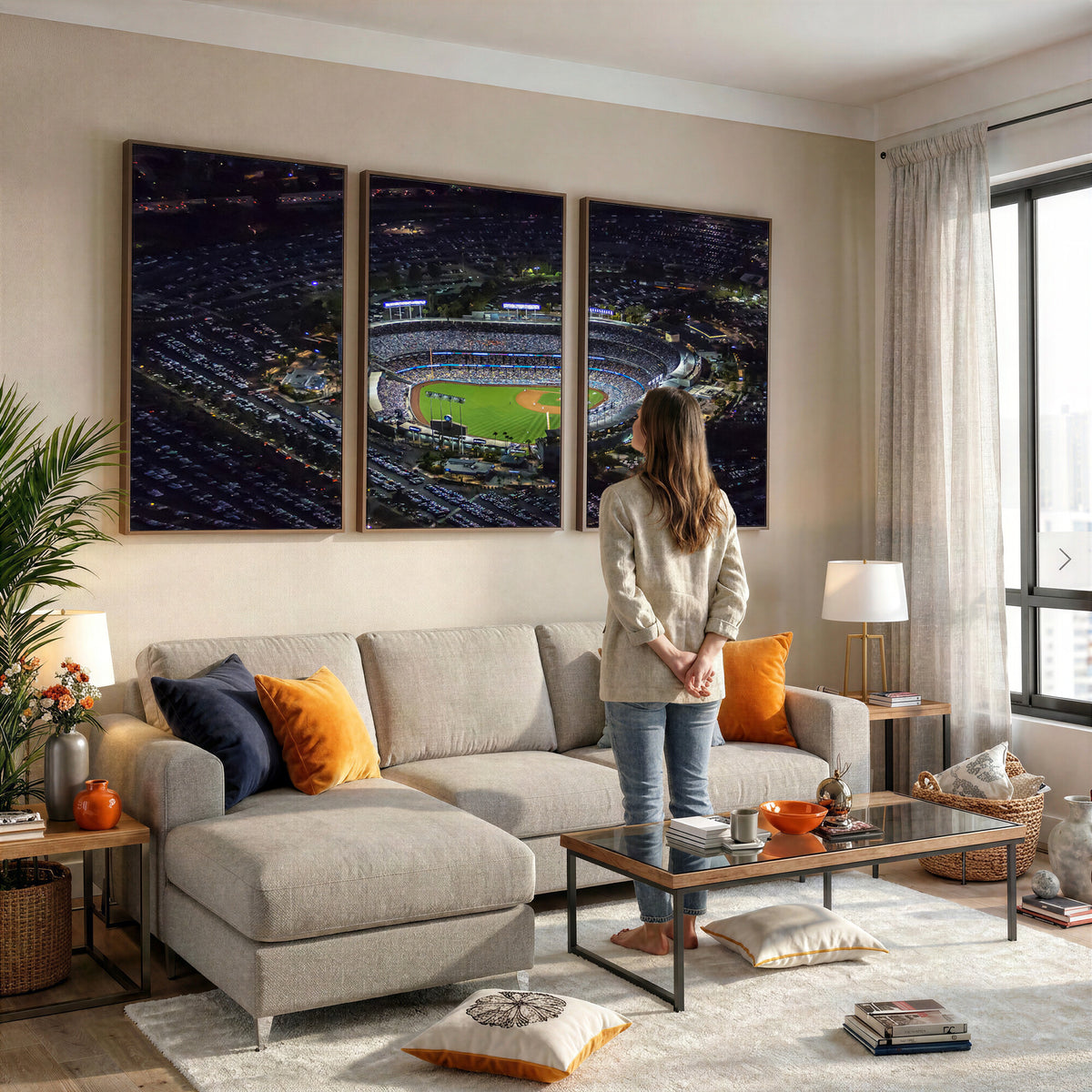 20932-MGV-CV-36X24 - Los Angeles Dodgers Dodger Stadium Wall Art Canvas Print