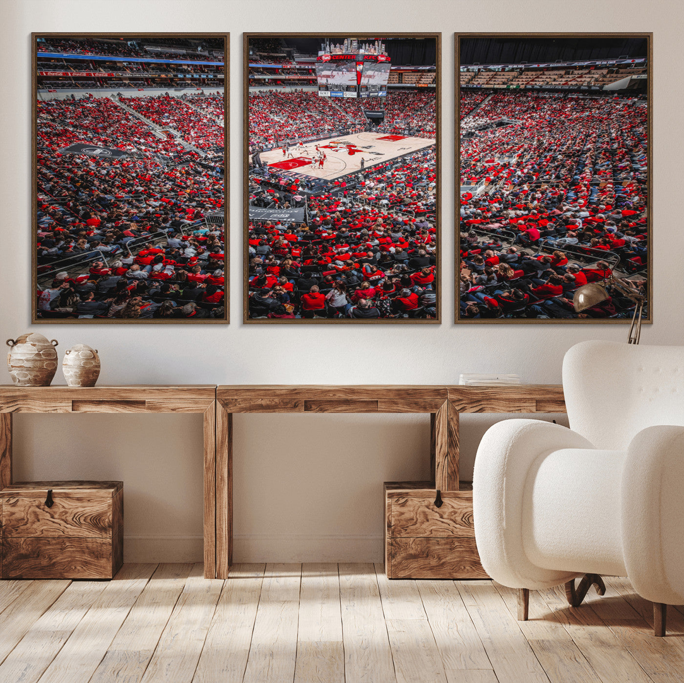 MGV-FC-60X30-3P - Louisville Cardinals Basketball Print Canvas - Louisville KFC Yum Center Arena Wall Art Canvas Print