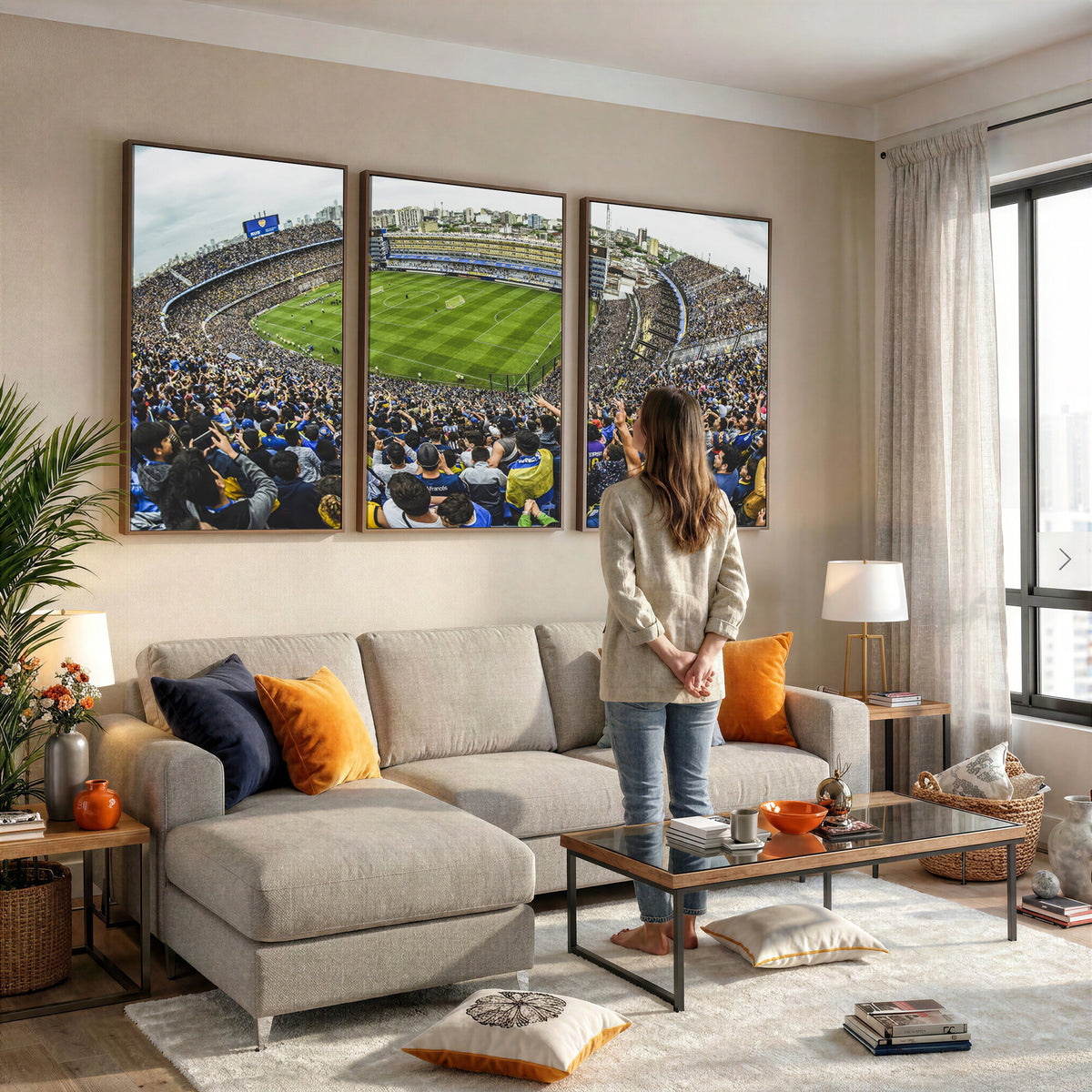 63839-MGV-CV-36X24 - Boca Juniors Soccer Team Print Wall Art, Buenos Aires Bombonera Stadium