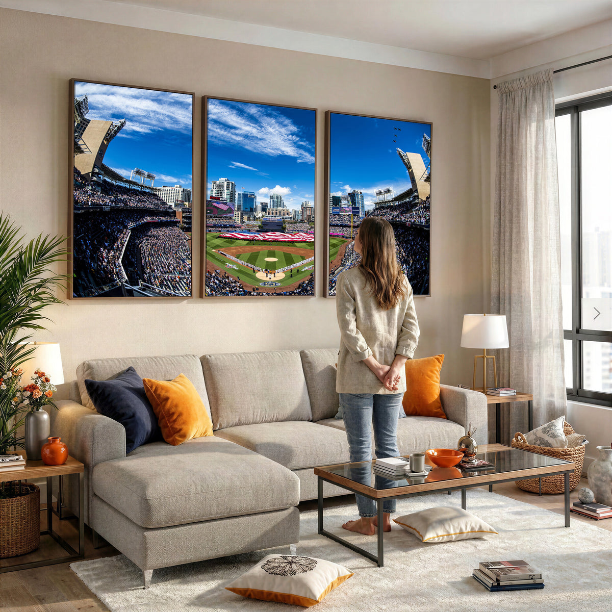 52297-MGV-CV-36X24 - San Diego Padres Baseball Team Print, Petco Park Stadium