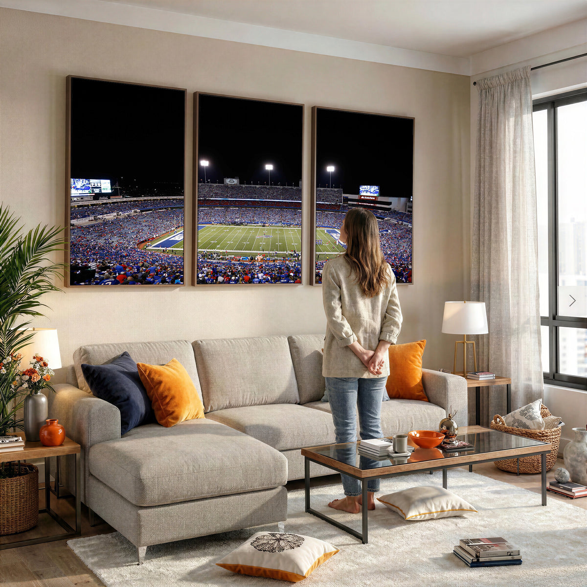 59036-MGV-CV-36X24 - Buffalo Bills Wall Art, Buffalo Bills Stadium Canvas Print for Sports Decor