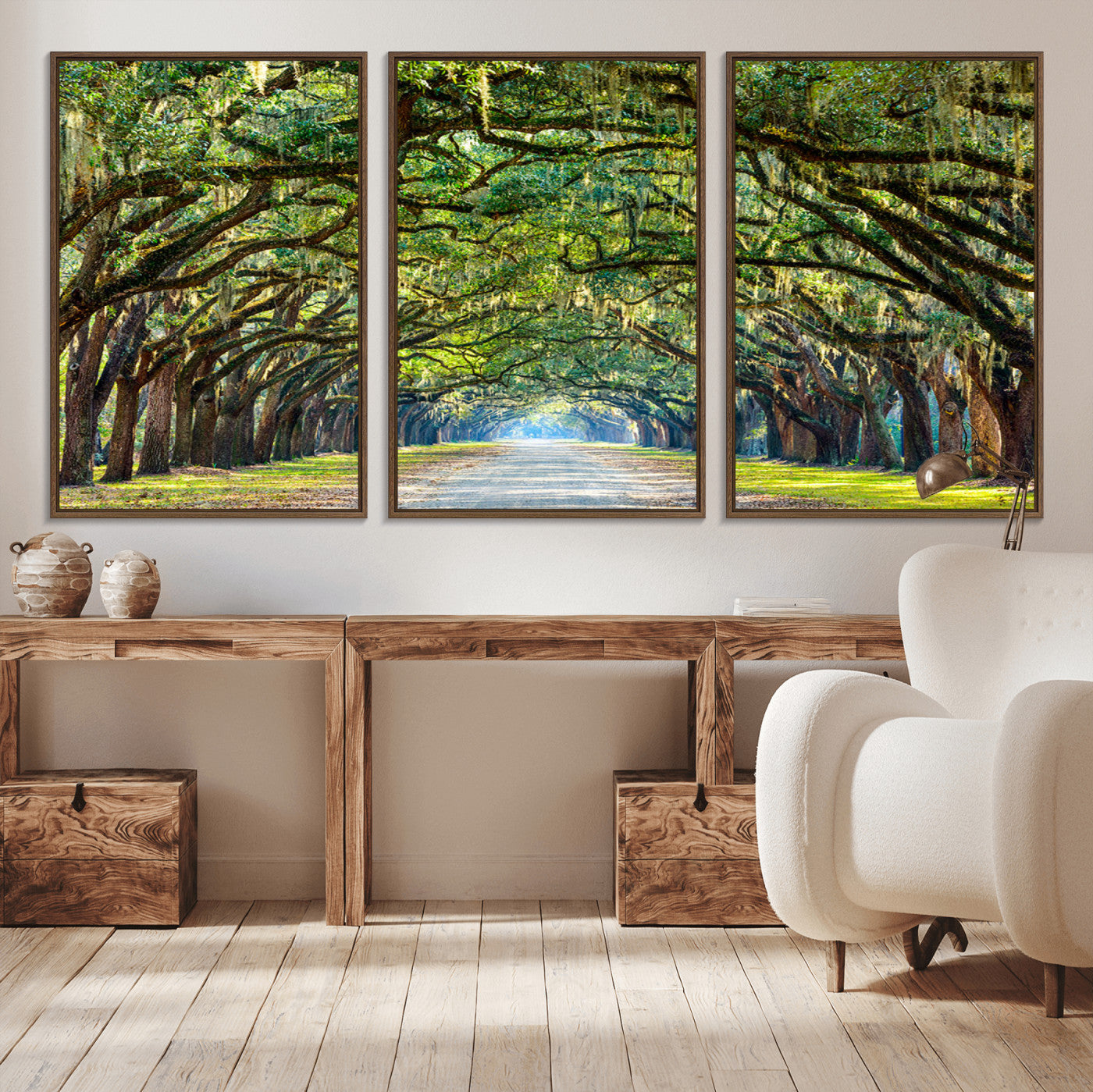 MGV-FC-60X30-3P - Wormsloe State Plantation Driveway Wall Art Canvas Print