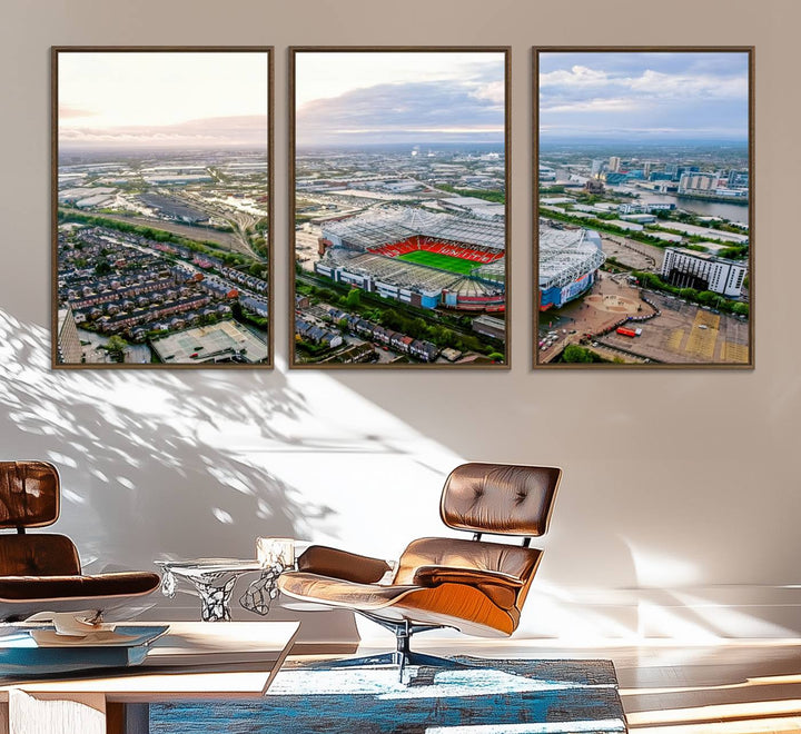 Old Trafford Manchester United Stadium wall art canvas.