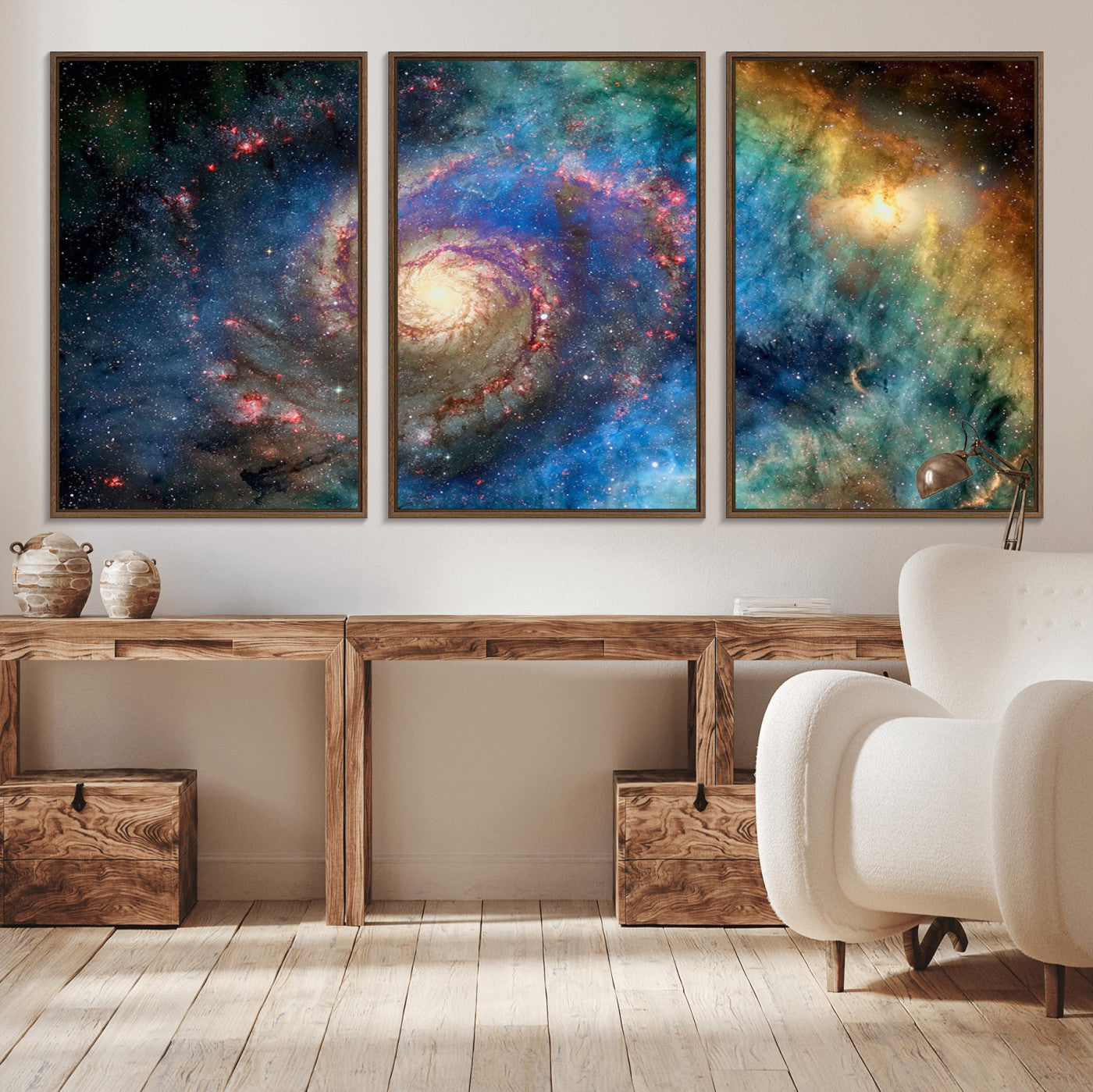 MGV-FC-60X30-3P - Spiral Galaxy Wall Art Canvas Print