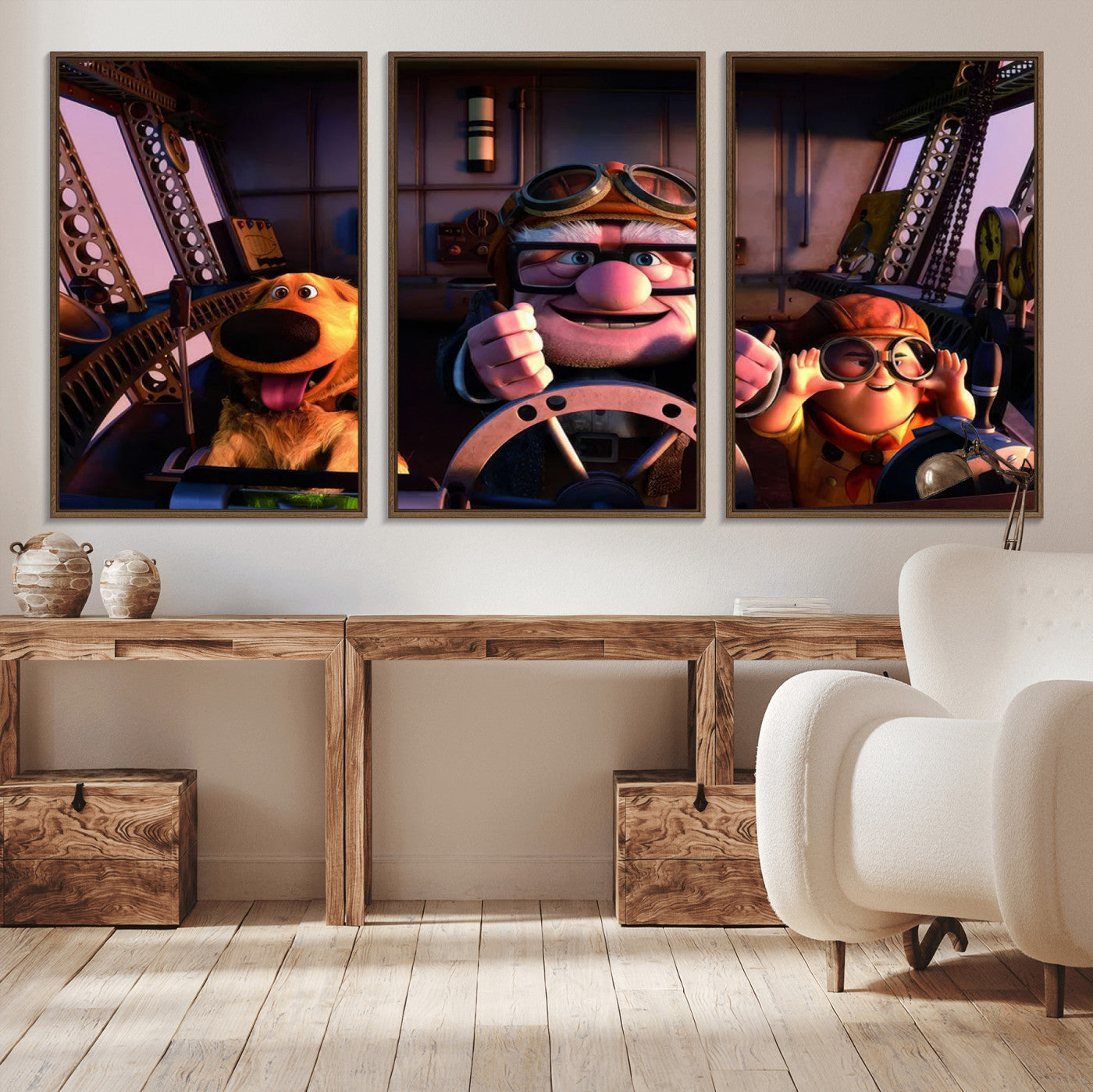 MGV-FC-60X30-3P - Carl Russel And Dog, Movie Up Poster, Movie Up Wall Art, Movie Up Poster Print, Carl