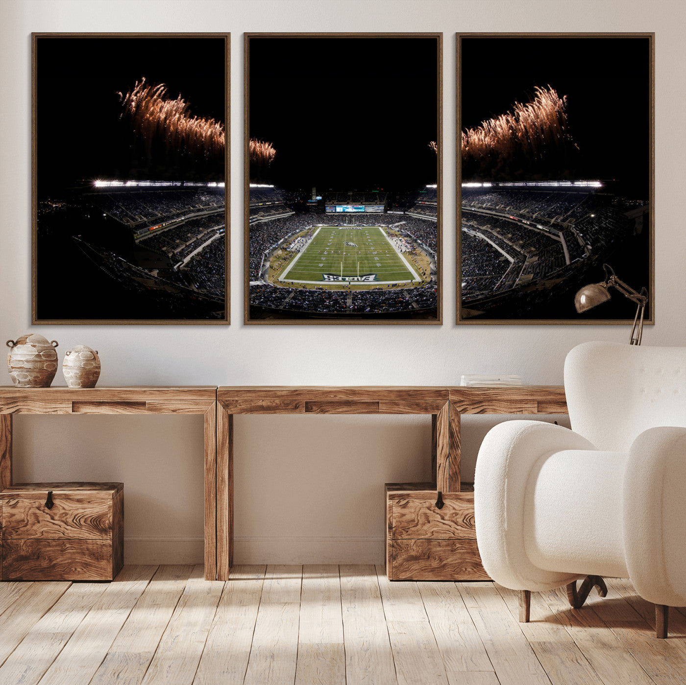 MGV-FC-60X30-3P - Eagles Field Stadium Wall Art | Philadelphia Eagles Football Team Print - Philadelphia Lincoln