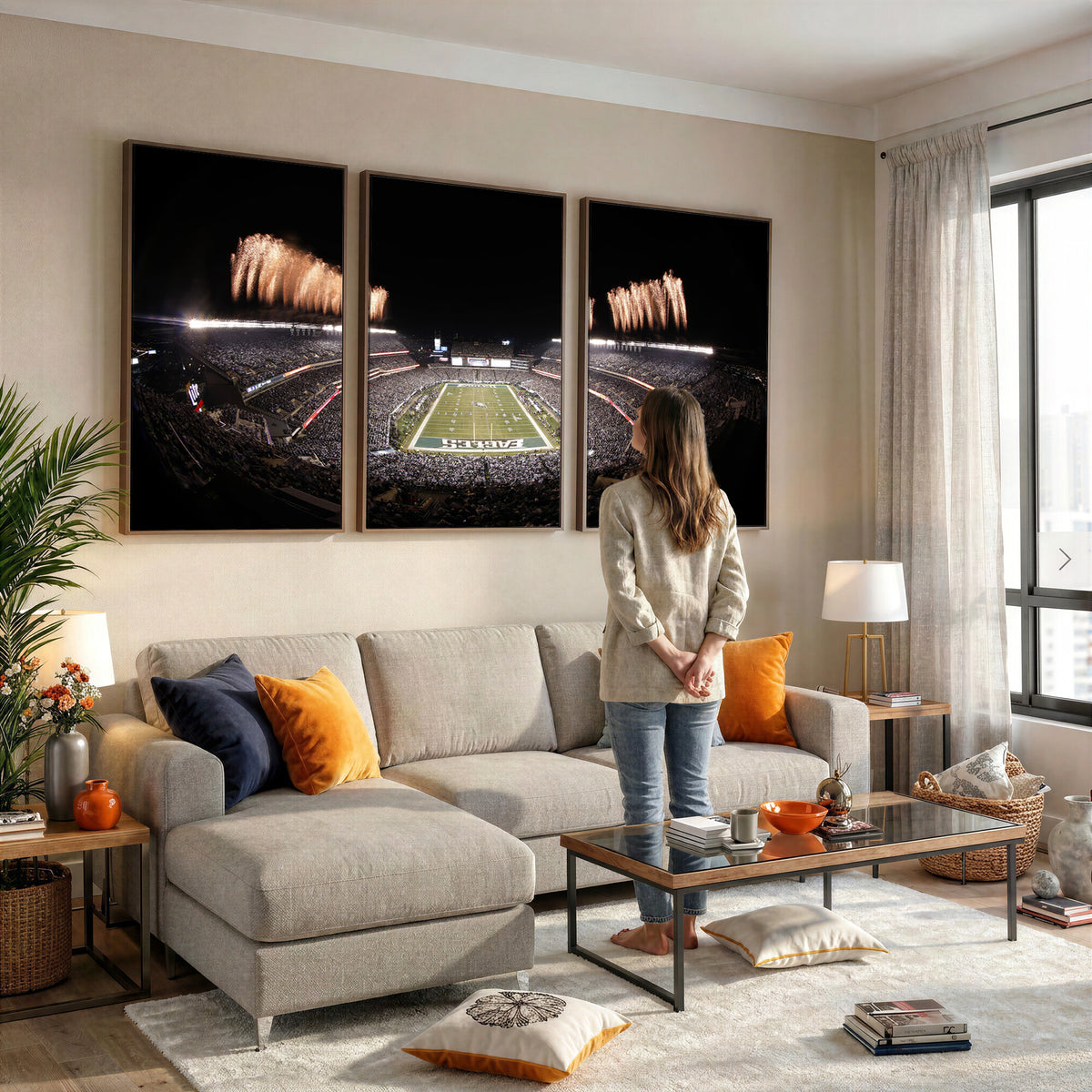 48893-MGV-CV-36X24 - Eagles Field Stadium Wall Art, Lincoln Financial Field
