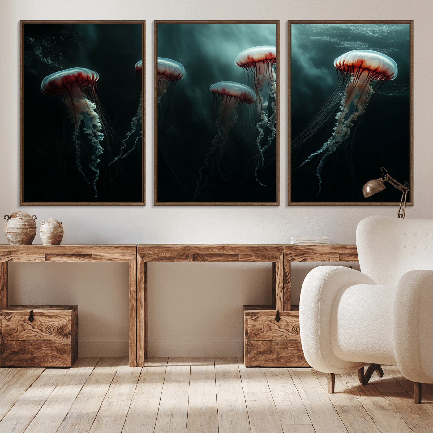 59728-MGV-CV-36X24-Abstract Jellyfish Wall Art Canvas Print