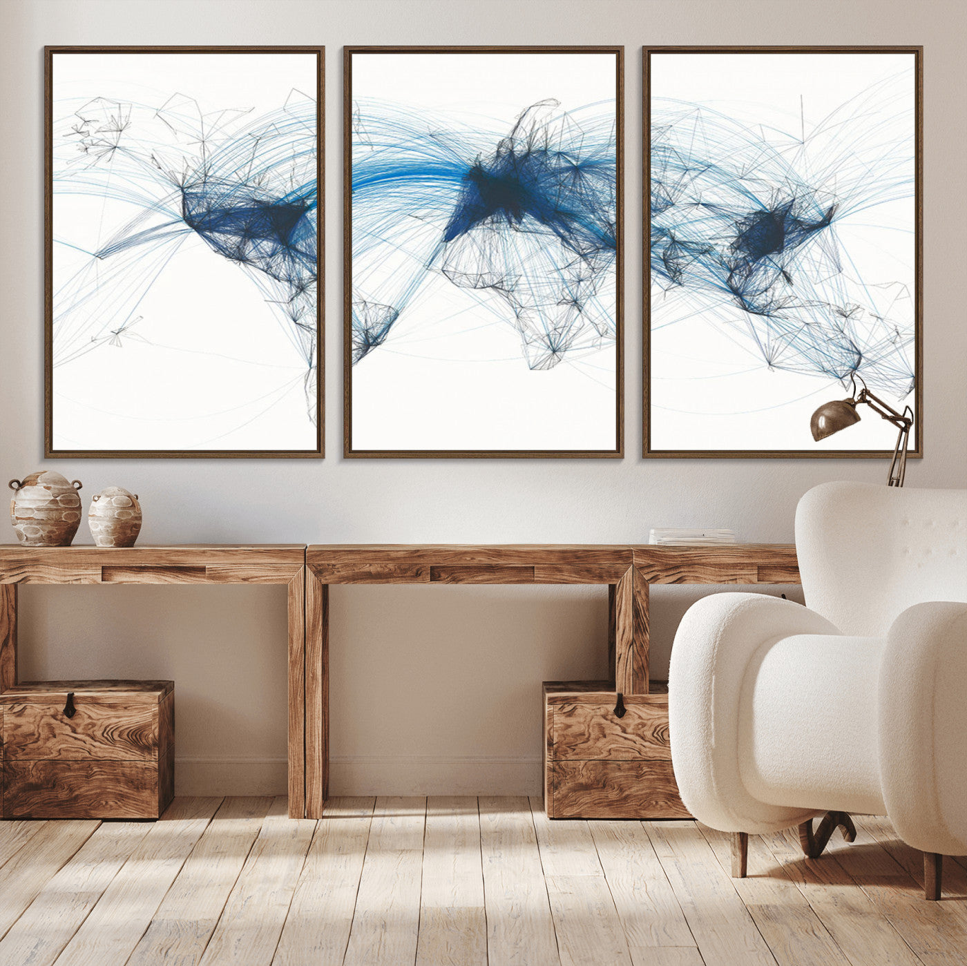 MGV-FC-60X30-3P - Push Pin World Map Canvas Print – Framed Wall Art for Couples to Track Their Travels – Anniversary