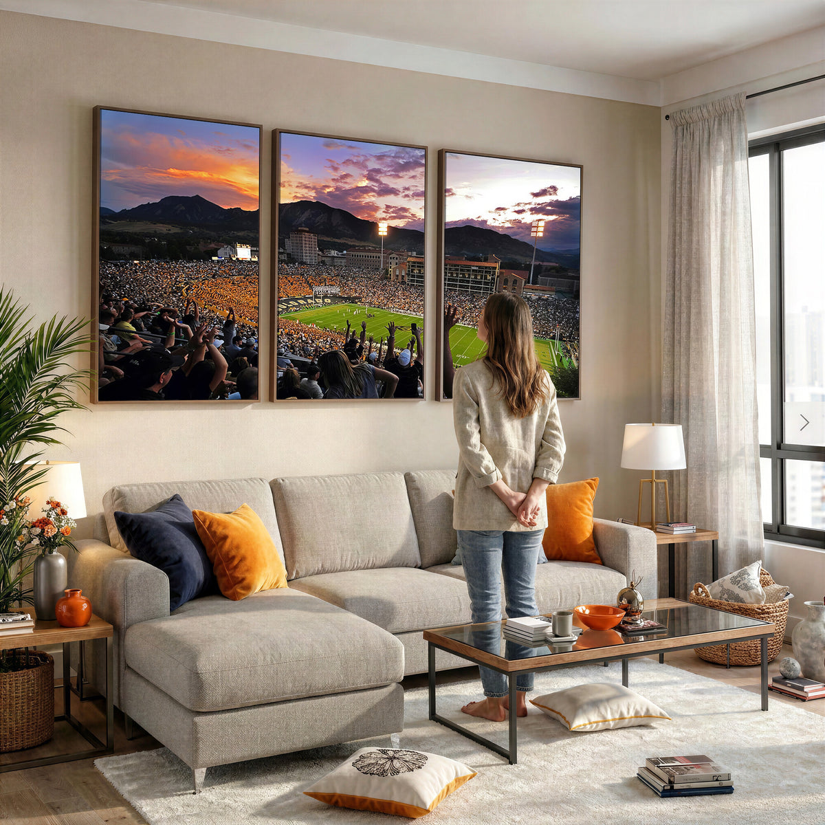 52579-MGV-CV-36X24 - Folsom Field, University of Colorado Buffaloes Football, Framed and Ready to Hang