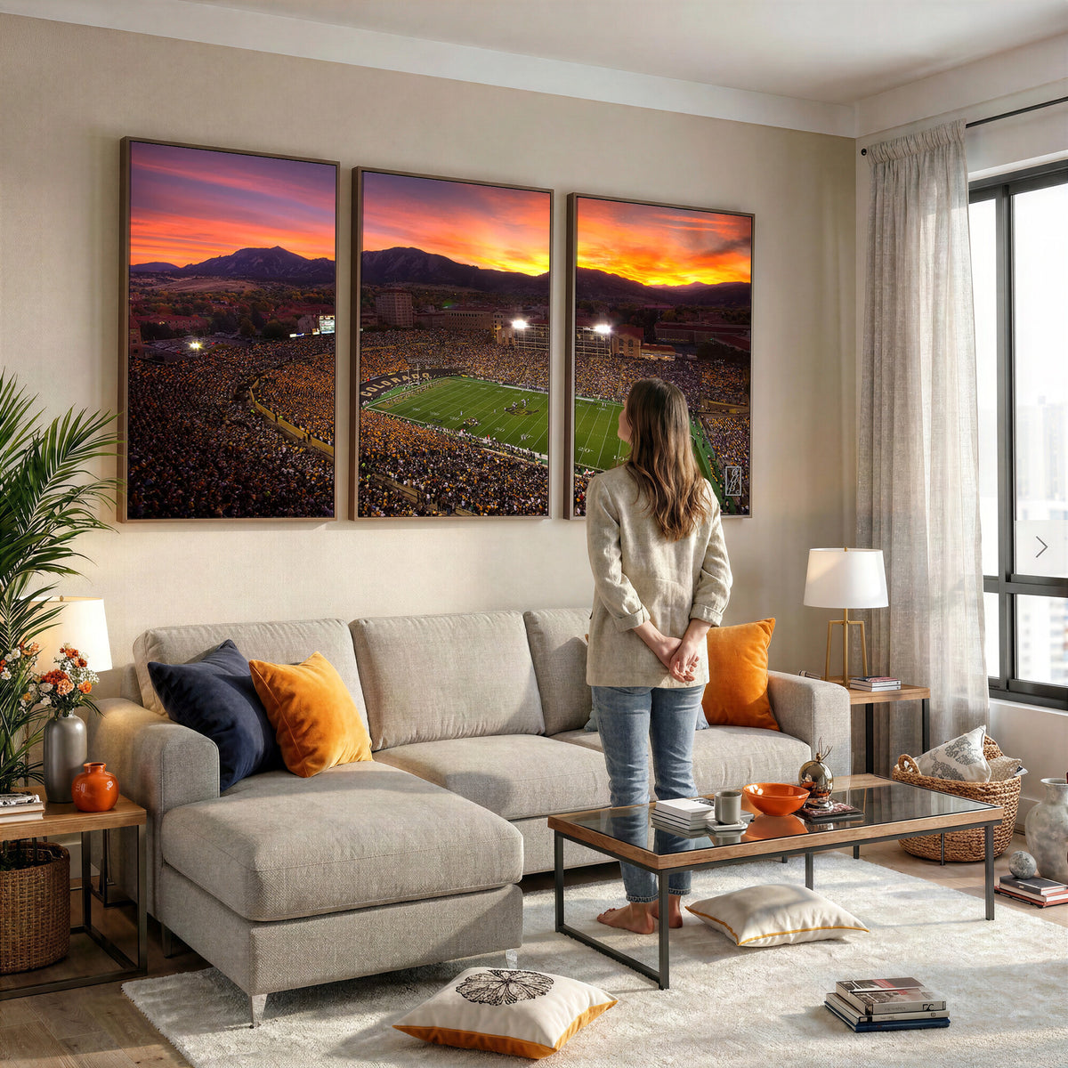 84649-MGV-CV-36X24 - Folsom Field, University of Colorado Buffaloes Football, Extra Large Game Room Wall Decor