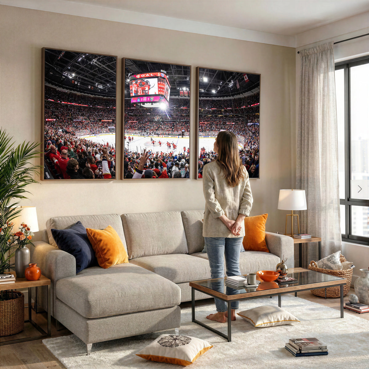 15750-MGV-CV-36X24 - Amerant Bank Arena Wall Art Canvas Print, Hockey Arena