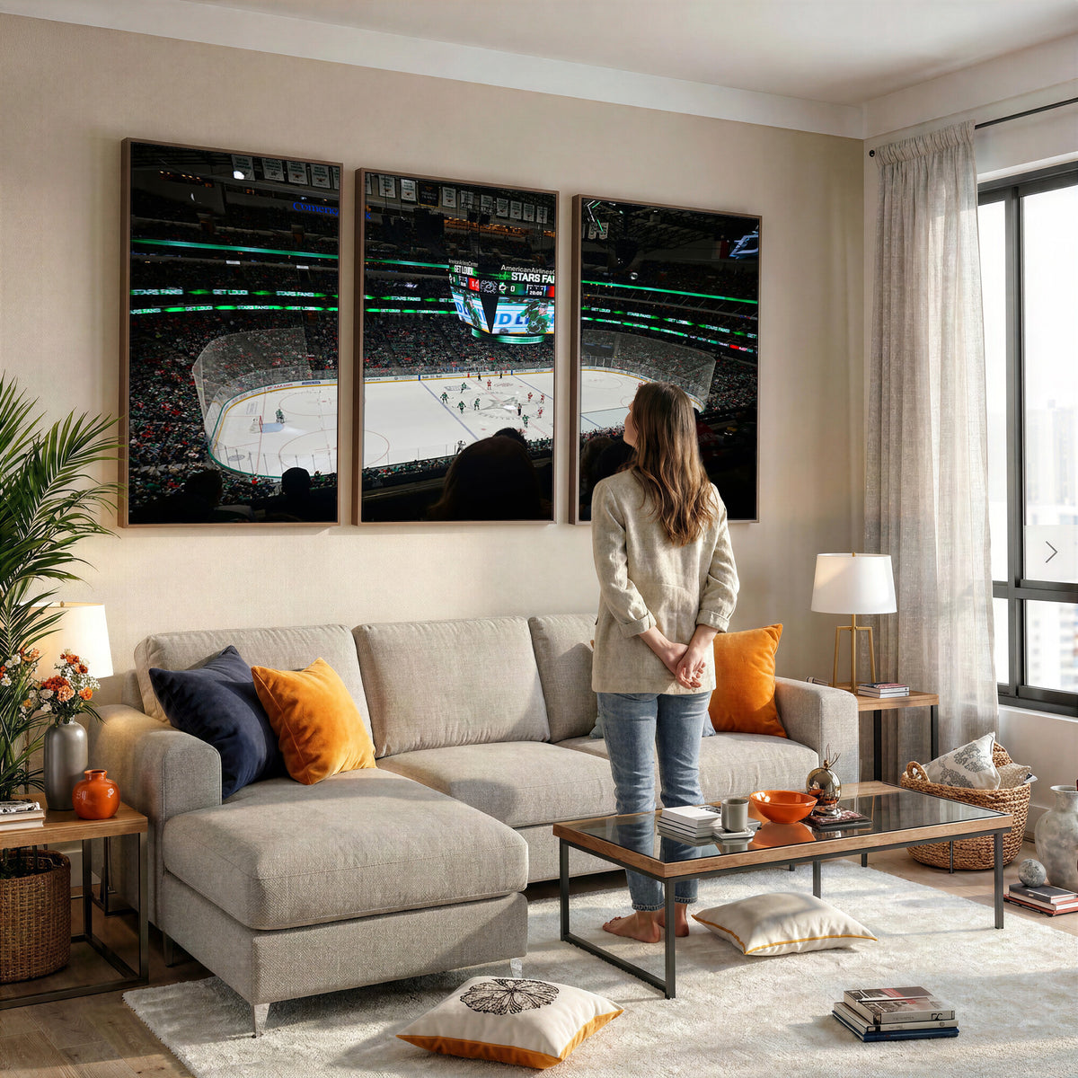 13876-MGV-CV-36X24 - American Airlines Center Dallas Stars Wall Art Canvas Print