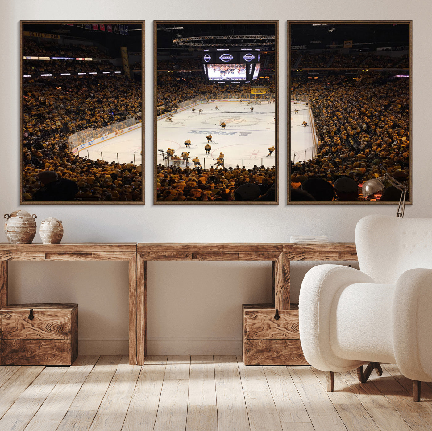MGV-FC-60X30-3P - Bridgestone Arena - Nashville Predators Hockey Team Print - Nashville Wall Art Canvas Print