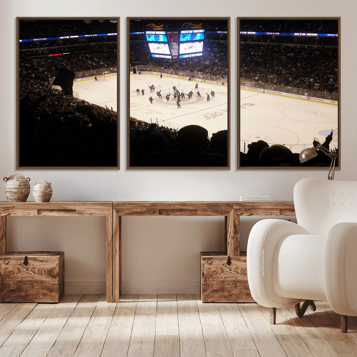 MGV-FC-60X30-3P - Canada Life Centre Wall Art | Winnipeg Jets Hockey Team Print Canvas | Ready to Hang | Winnipeg Wall