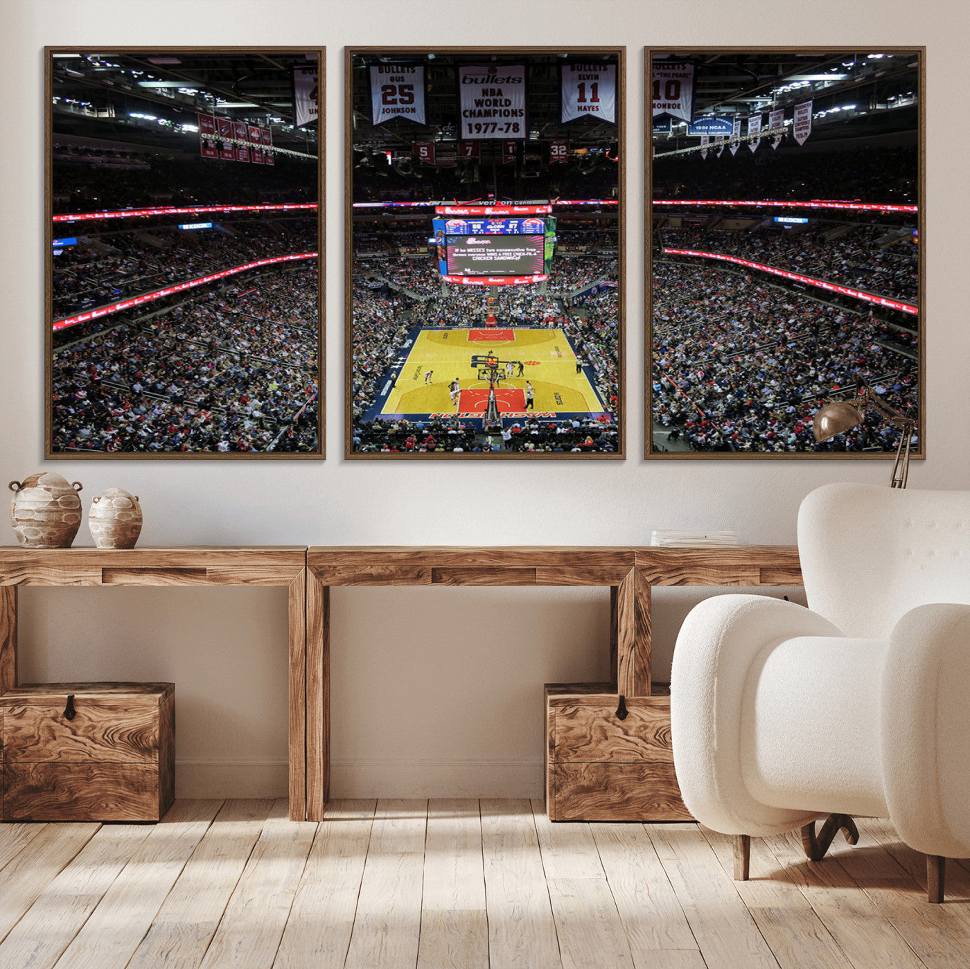 MGV-FC-60X30-3P - Capital One Arena Stadium Wall Art | Canvas Print | Ready to Hang | Washington D.C. Sports Decor
