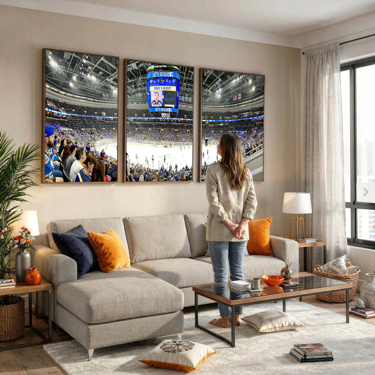 55708-MGV-CV-36X24 - Enterprise Center, Missouri St. Louis Blues Ice Hockey