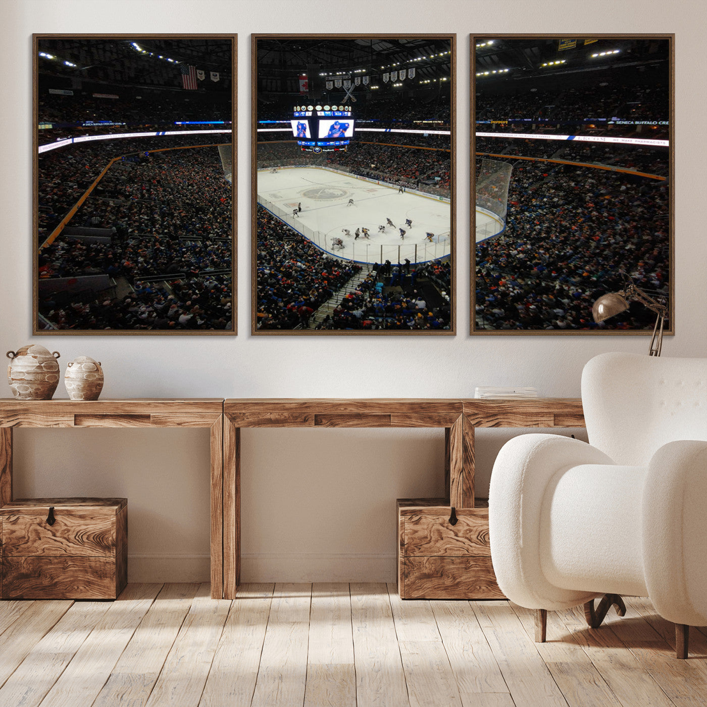 -KeyBank Center New York Buffalo Sabres Hockey Stadium Canvas Print Wall Art