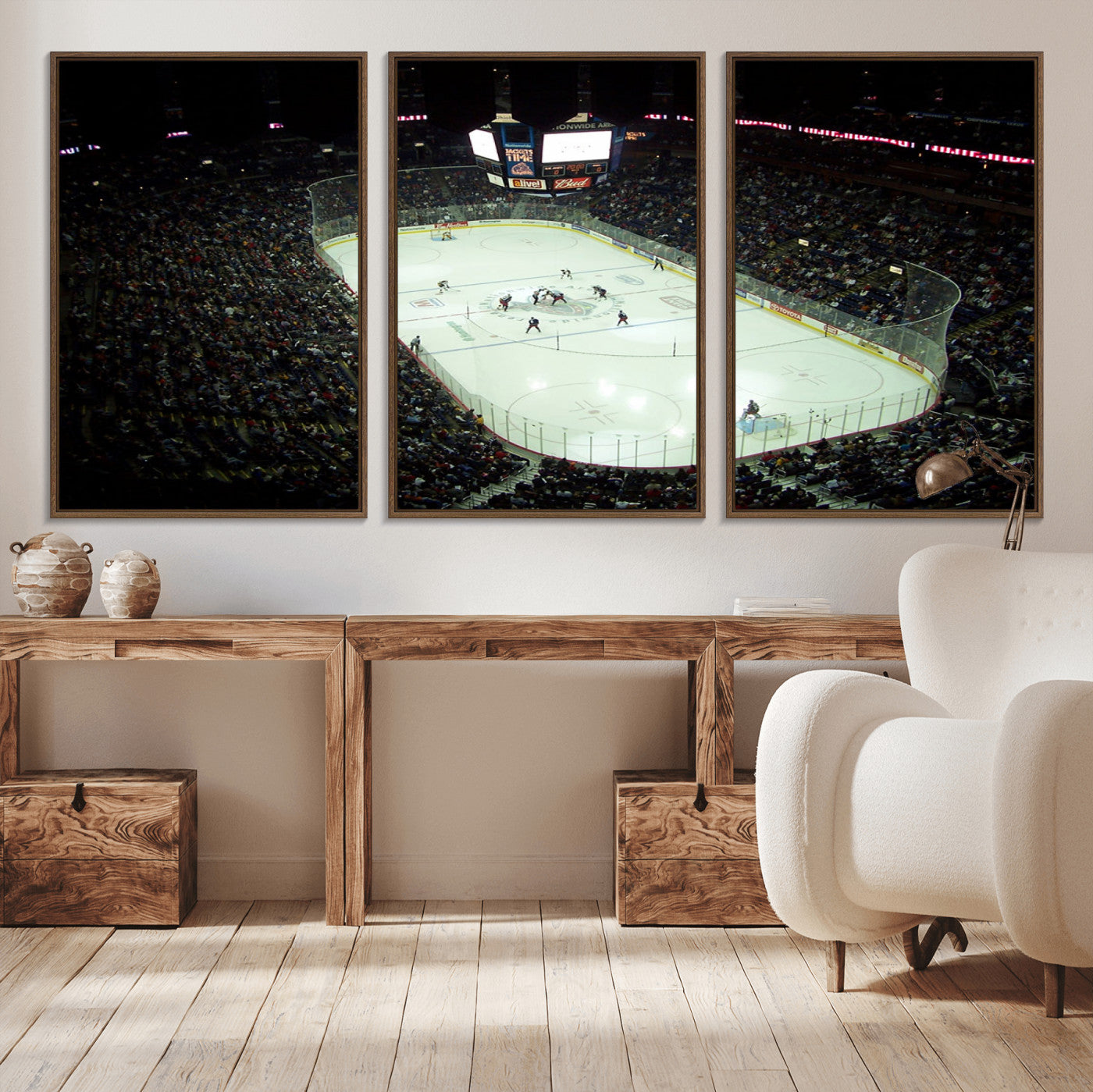 38823-MGV-CV-36X24-Nationwide Arena Ohio Columbus Blue Jackets Hockey Stadium Canvas Print Wall Art