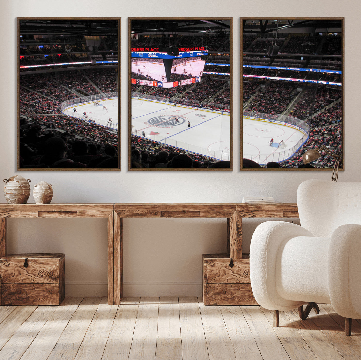 71180-MGV-CV-36X24-Rogers Place Edmonton Oilers Ice Hockey Stadium Wall Art, Rogers Place Edmonton Oilers Wall Art