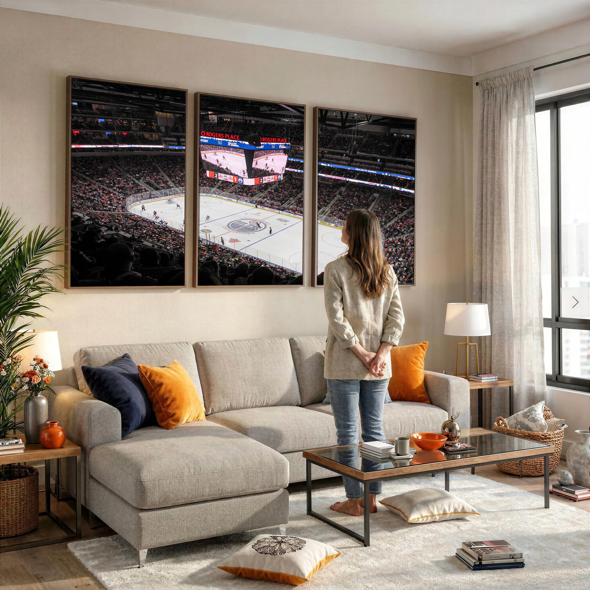 71180-MGV-CV-36X24 - Rogers Place Edmonton Oilers Ice Hockey Stadium Wall Art