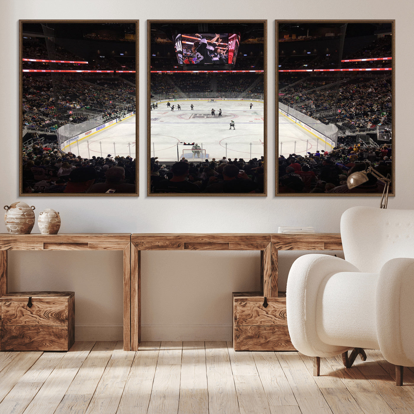 14802-MGV-CV-36X24-T Mobile Arena Paradise Nevada Vegas Golden Knights Ice Hockey Stadium Canvas Print Wall Art