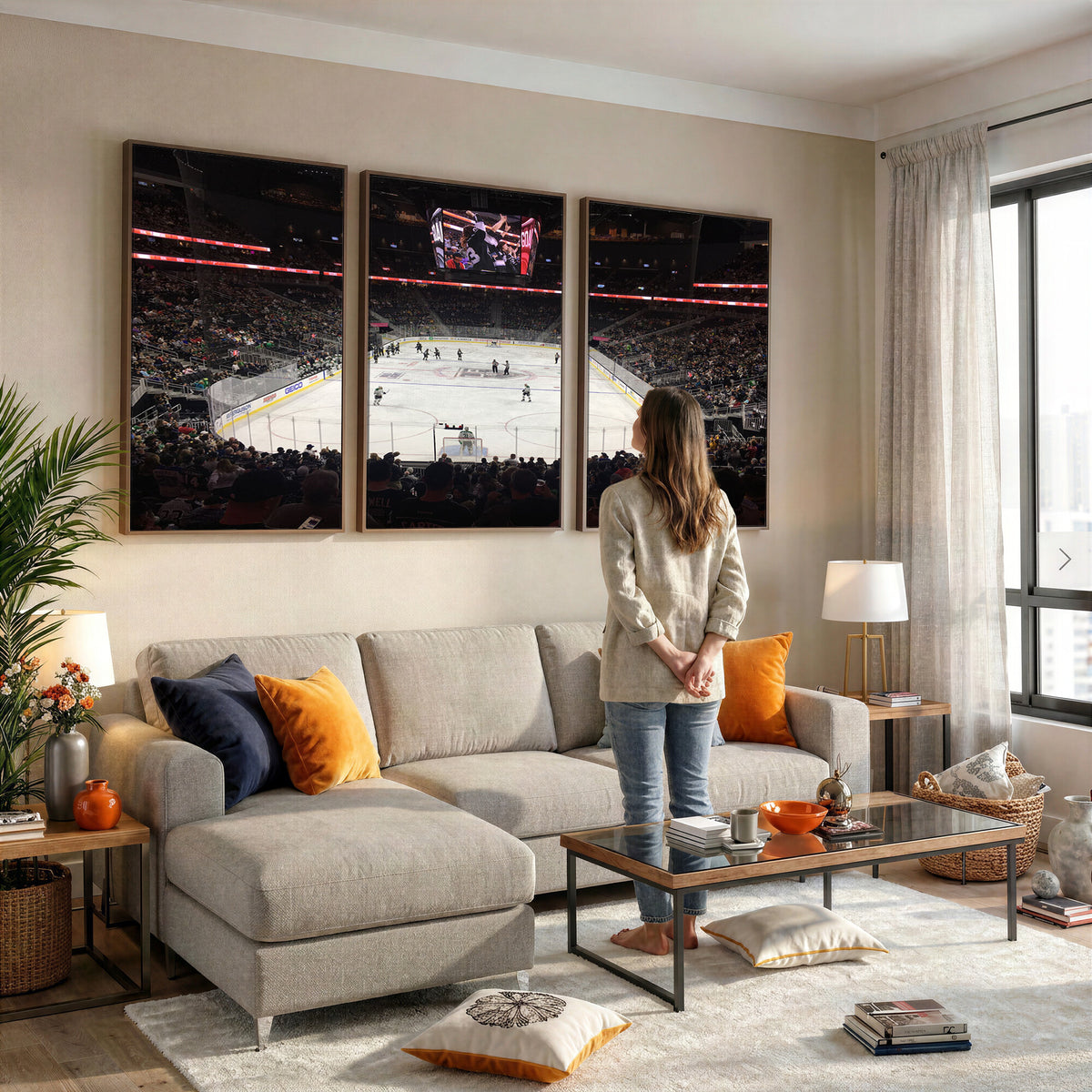 14802-MGV-CV-36X24 - T Mobile Arena Paradise Nevada Vegas Golden Knights Ice Hockey Stadium