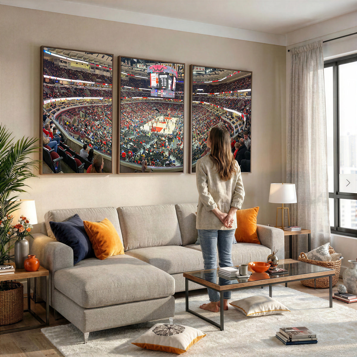 43481-MGV-CV-36X24 - United Center Chicago Bulls Stadium Wall Art Canvas Print