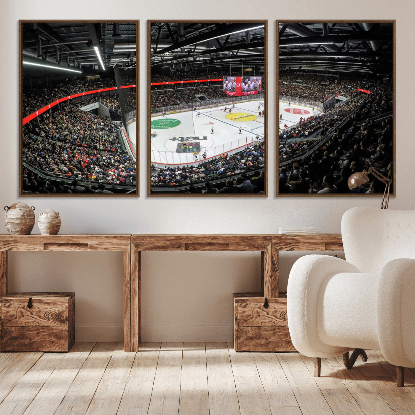 46282-MGV-CV-36X24-Vaudoise Lausanne Ice Hockey Arena Stadium Wall Art Canvas, Vaudoise Lausanne Ice Hockey Canvas