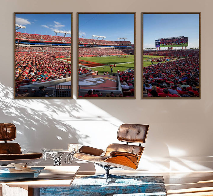 Tampa Stadium Wall Art Canvas Print.