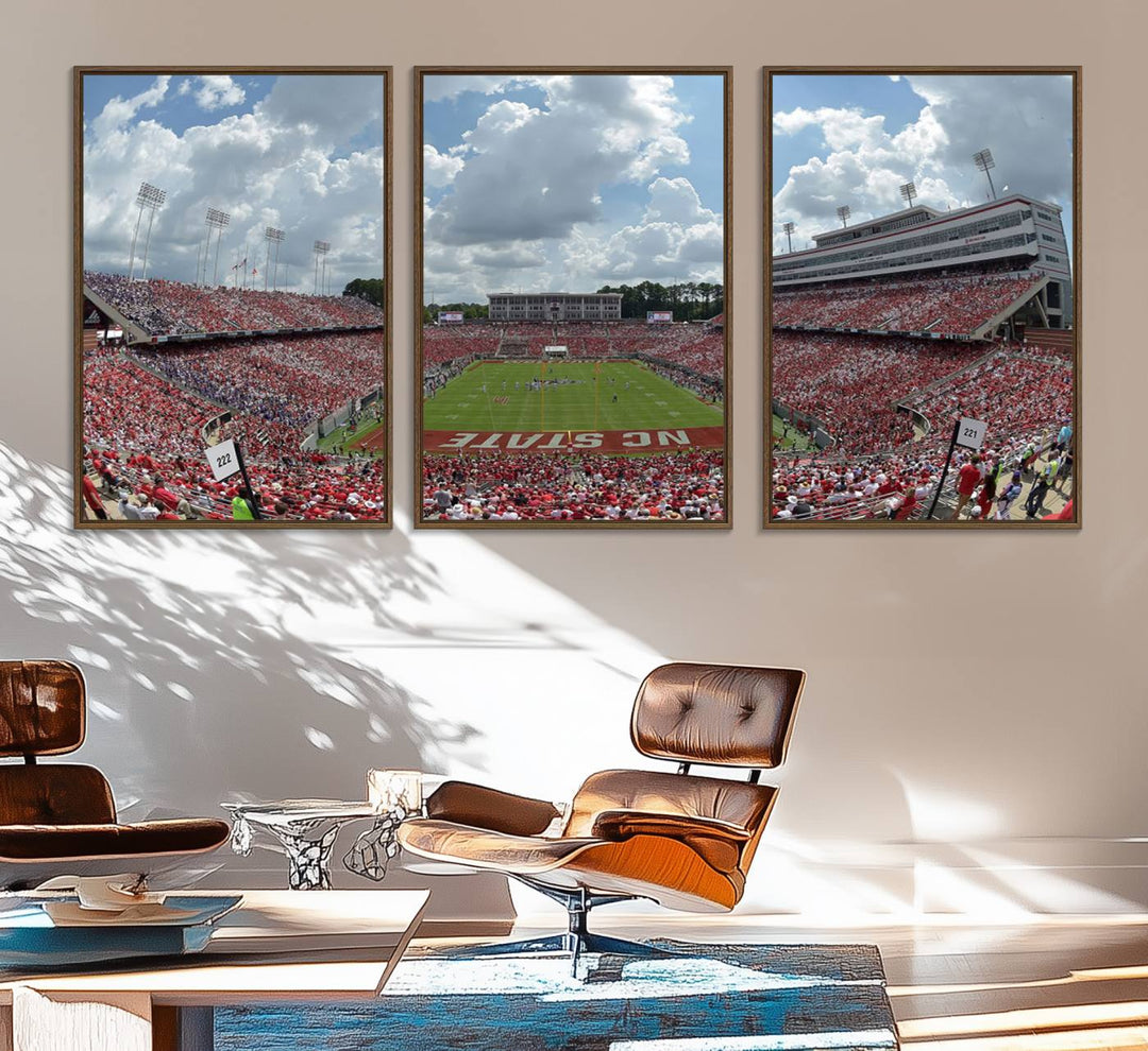 Canvas print of Carter-Finley Stadium, showcasing the NC State Wolfpack.