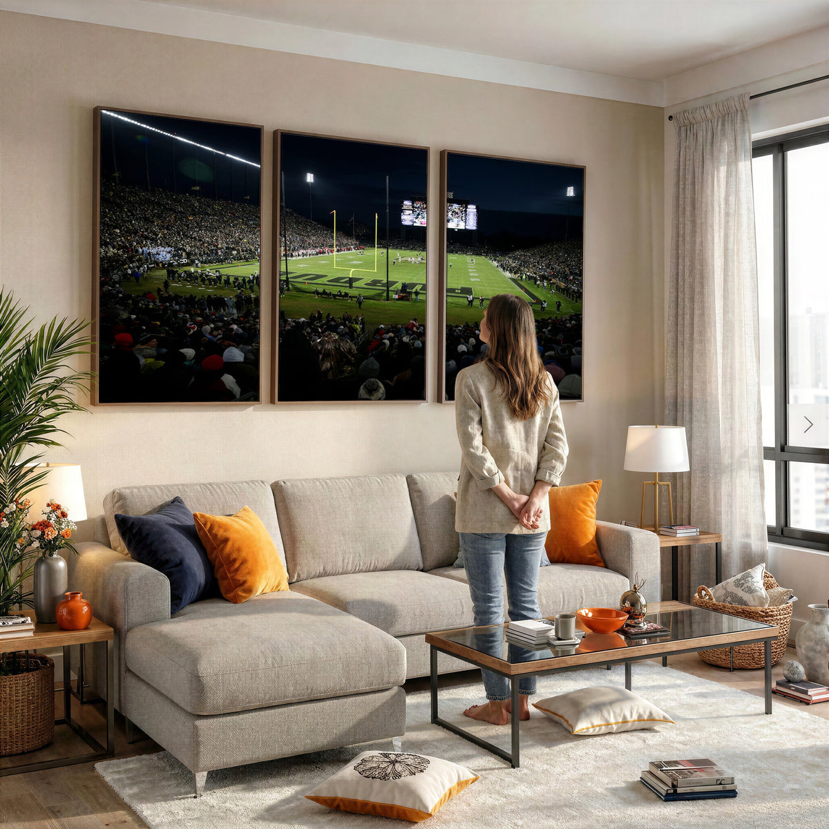 60140-MGV-CV-36X24 - Purdue Boilermakers Football Team Print - West Lafayette Ross–Ade Stadium Wall Art Canvas Print