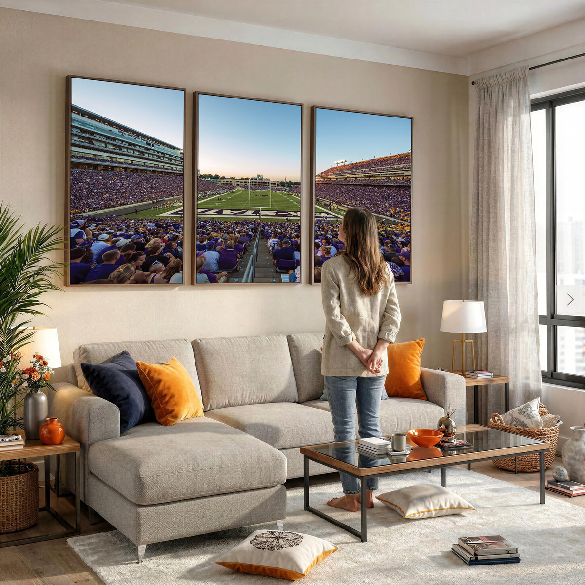82792-MGV-CV-36X24 - Kansas State University Wildcats Football Team Print - Manhattan Bill Snyder Family Football Stadium