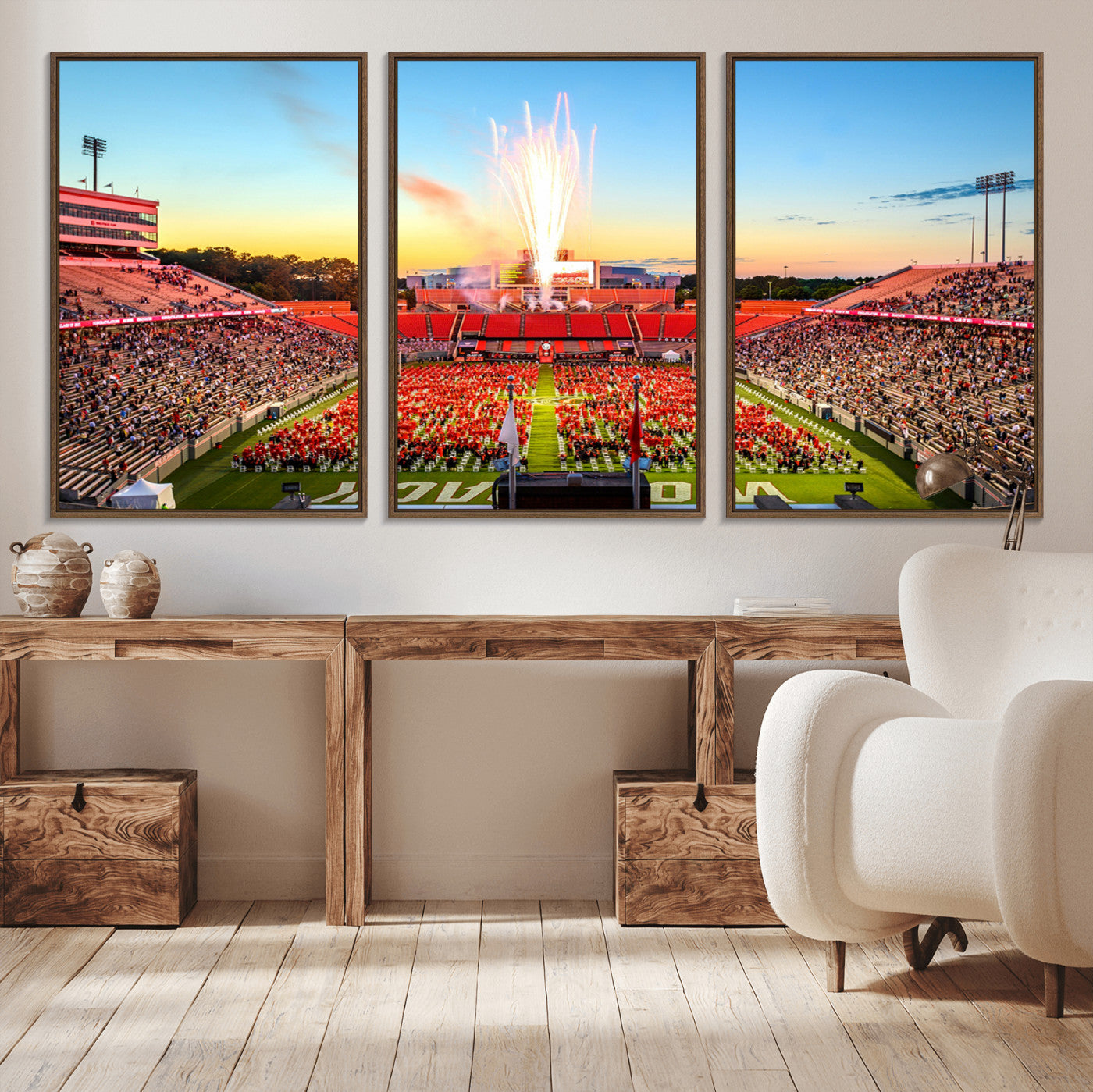 MGV-FC-60X30-3P - North Carolina State University Canvas Print, North Carolina State University Wolfpack Football Team