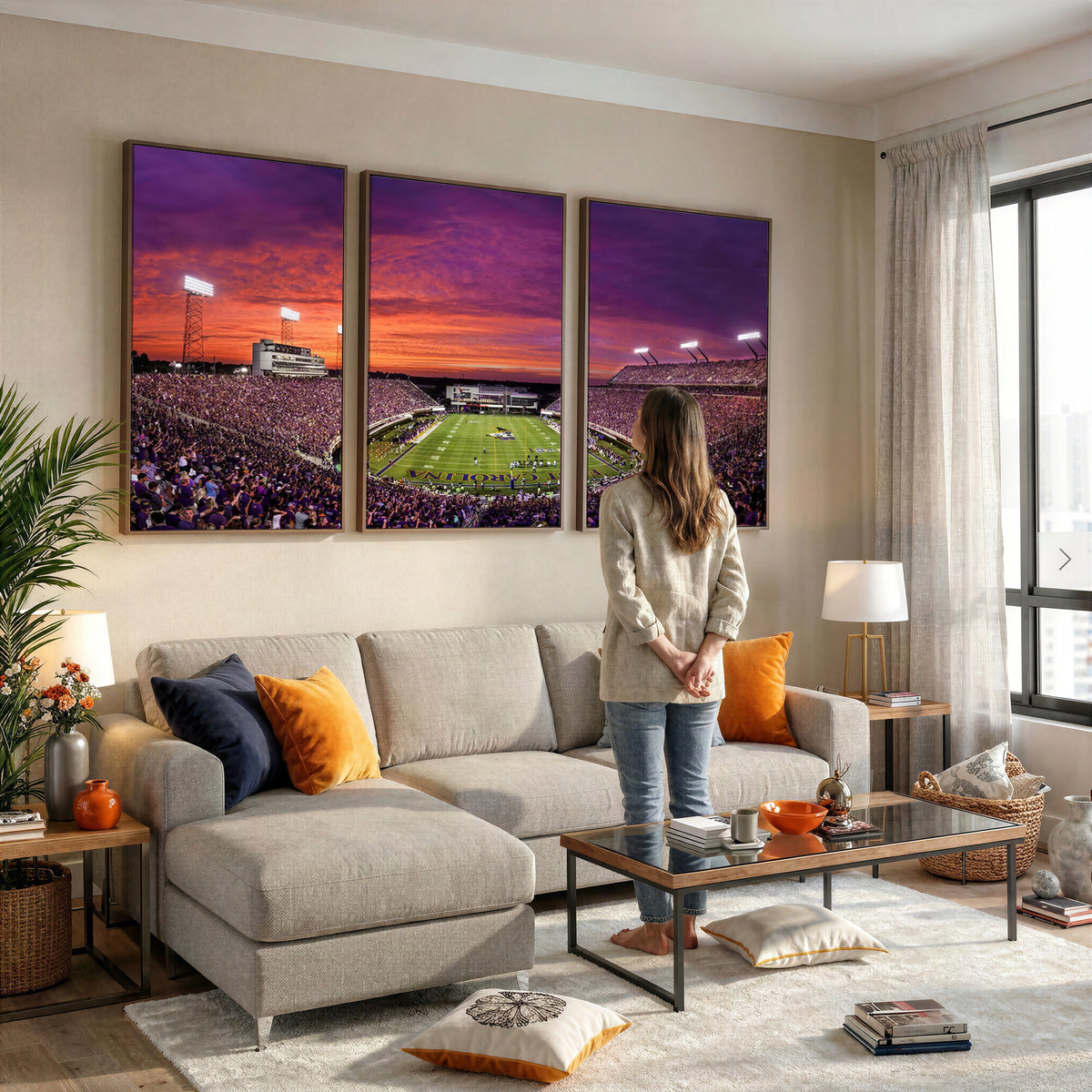88575-MGV-CV-36X24 - East Carolina University Pirates Football Print Canvas- Greenville Dowdy-Ficklen Stadium Wall Art