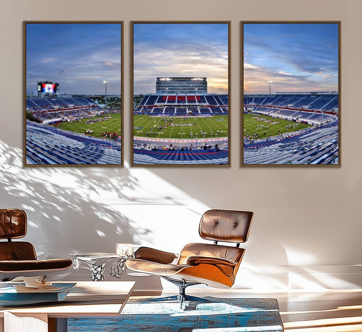 Florida Atlantic Owls Stadium canvas print with UV coating.