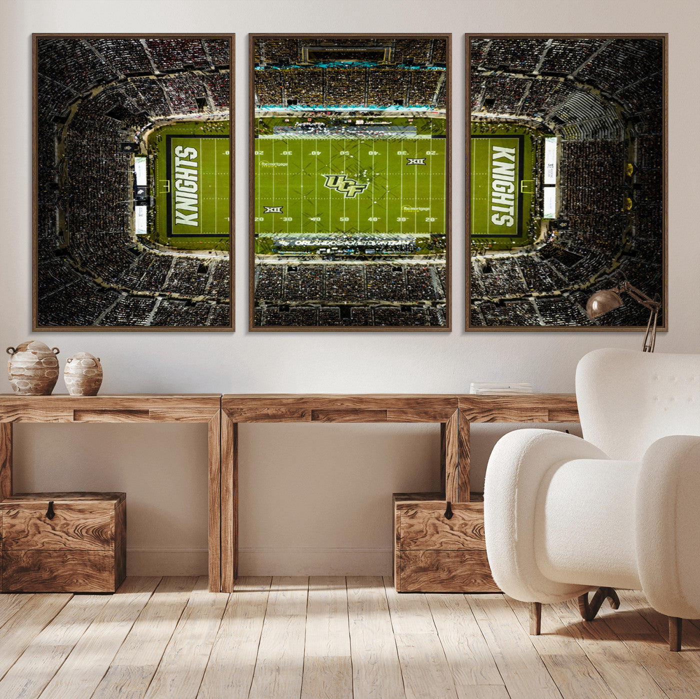 MGV-FC-60X30-3P - UCF Knights Football Team Print - Orlando FBC Mortgage Stadium Wall Art, UCF Knights Canvas Print