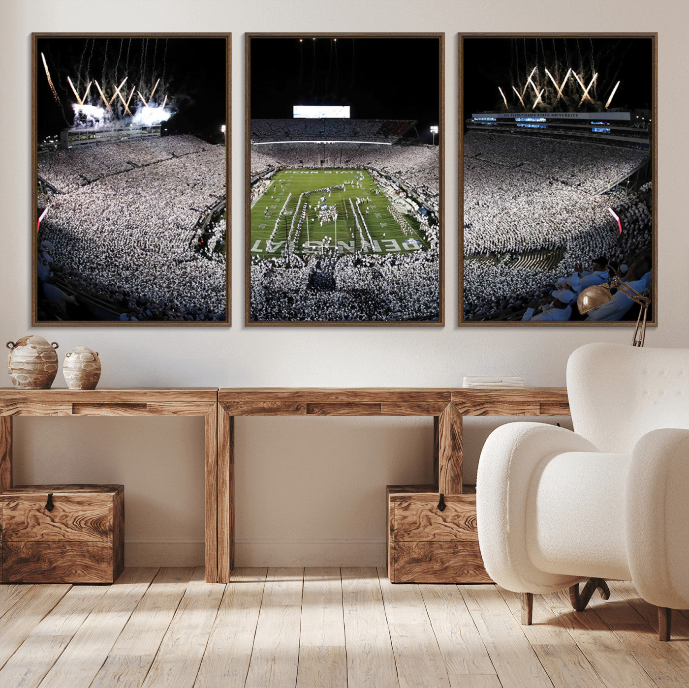 MGV-FC-60X30-3P - Penn State Beaver Stadium Canvas Wall Art - Nittany Lions Football Print