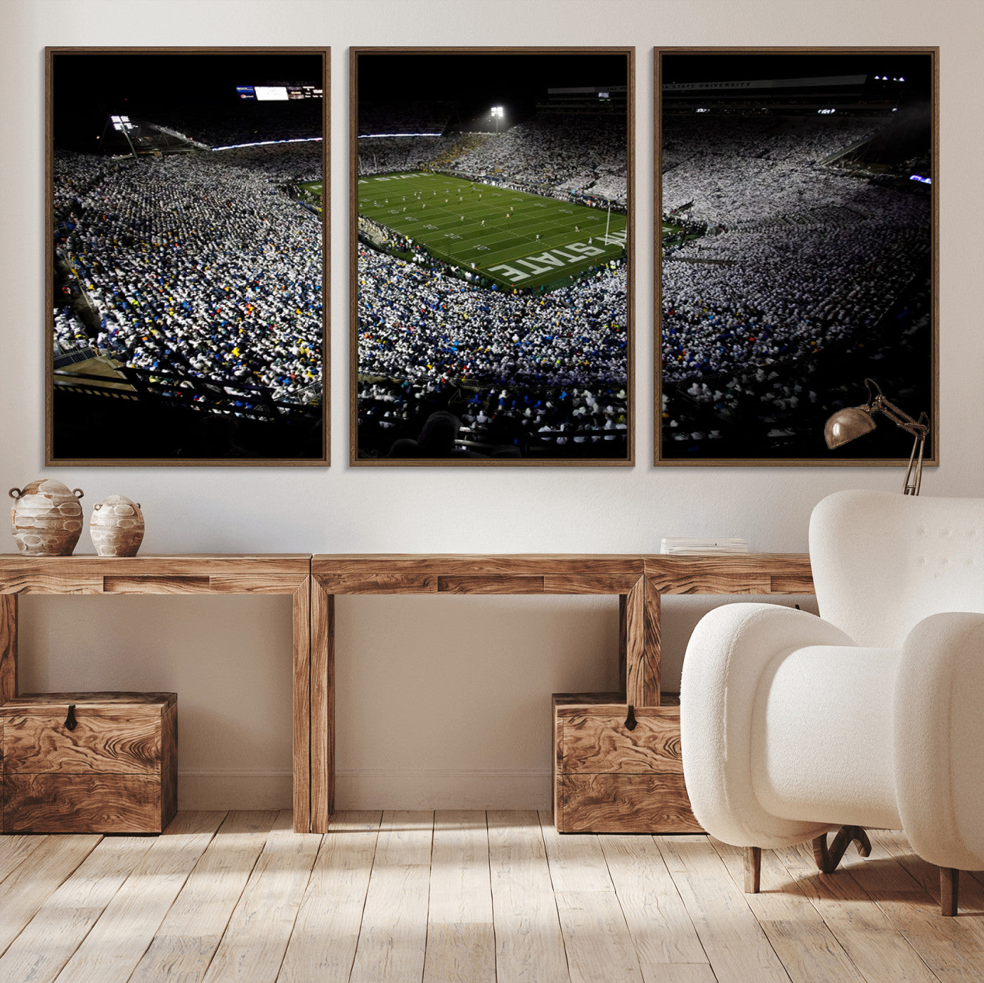 MGV-FC-60X30-3P - Penn State Football Stadium Wall Art - Beaver Stadium Canvas Print