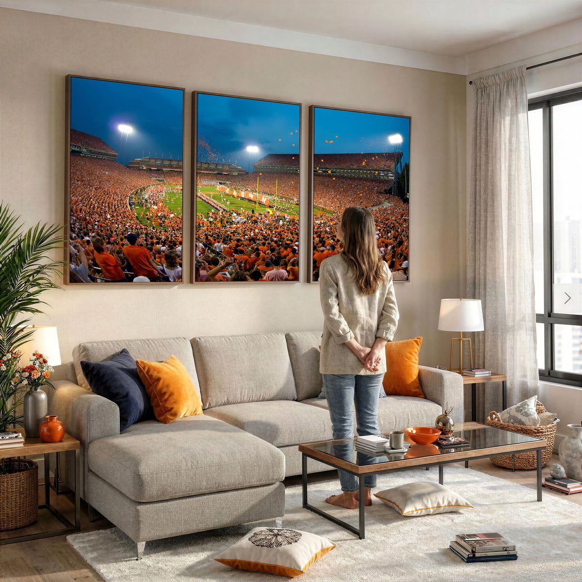 26196-MGV-CV-36X24 - Clemson University Tigers Football Team Print, Clemson