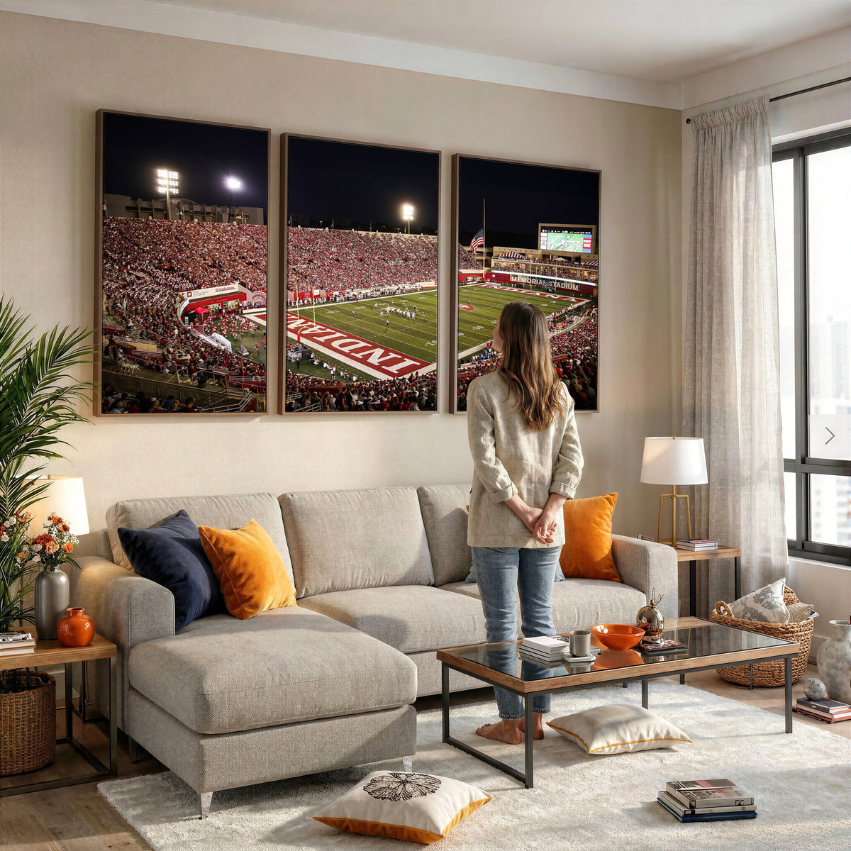 82748-MGV-CV-36X24 - Indiana University Hoosiers Football Team Print Canvas