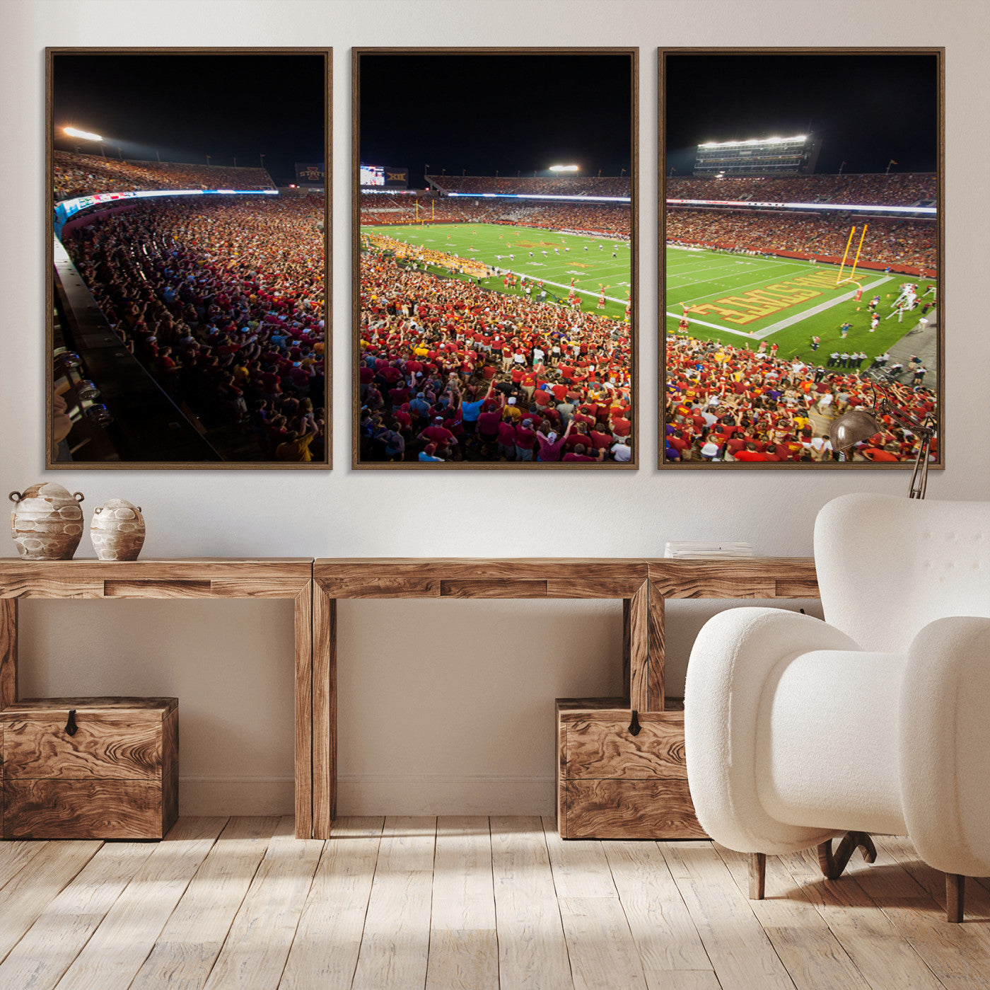 35139-MGV-CV-36X24-Iowa State University Cyclones Canvas Print, Football Team Print - Ames Jack Trice Stadium Wall Art