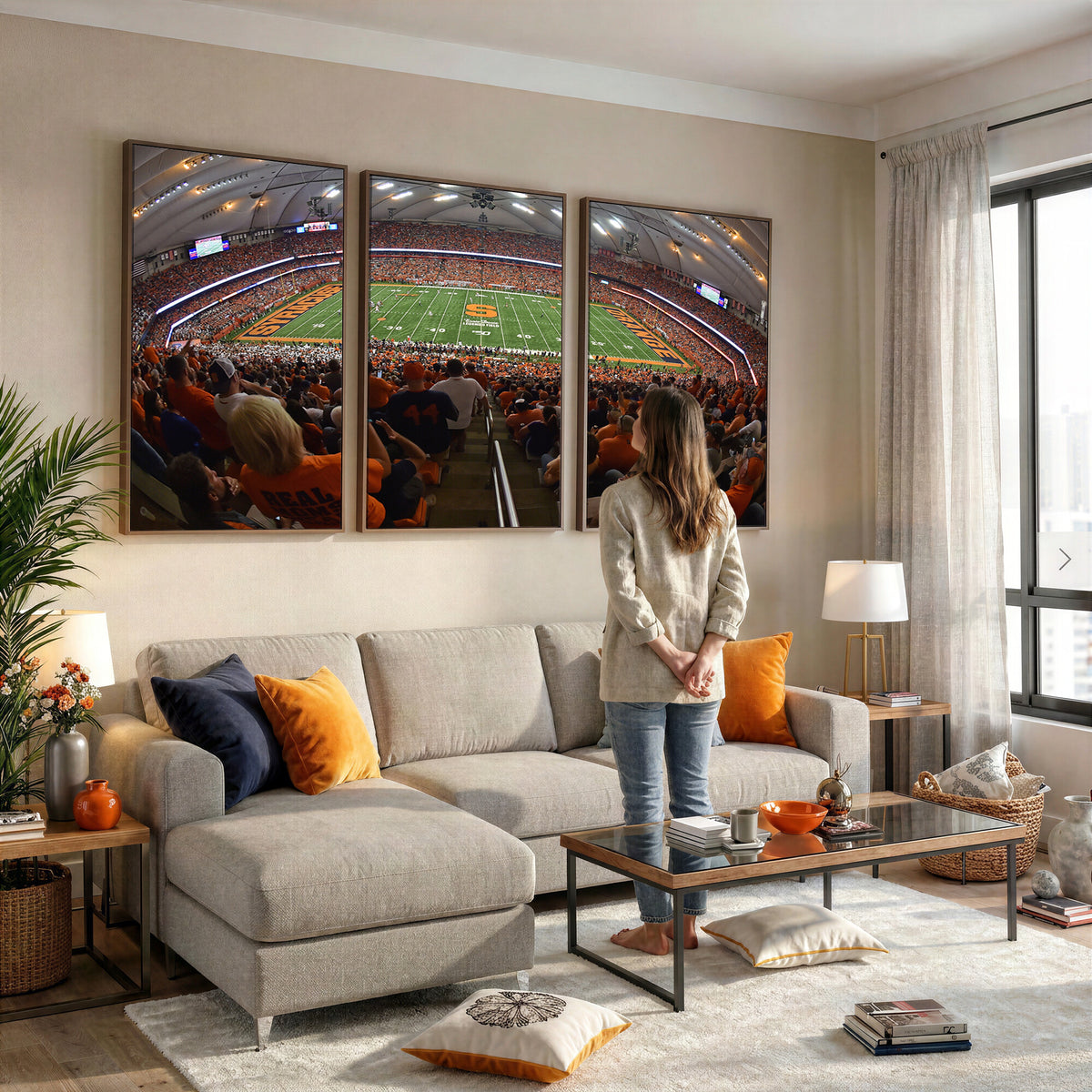 43291-MGV-CV-36X24 - Syracuse University Orange Football Canvas Print, Football Team Print - Syracuse JMA Wireless Dome