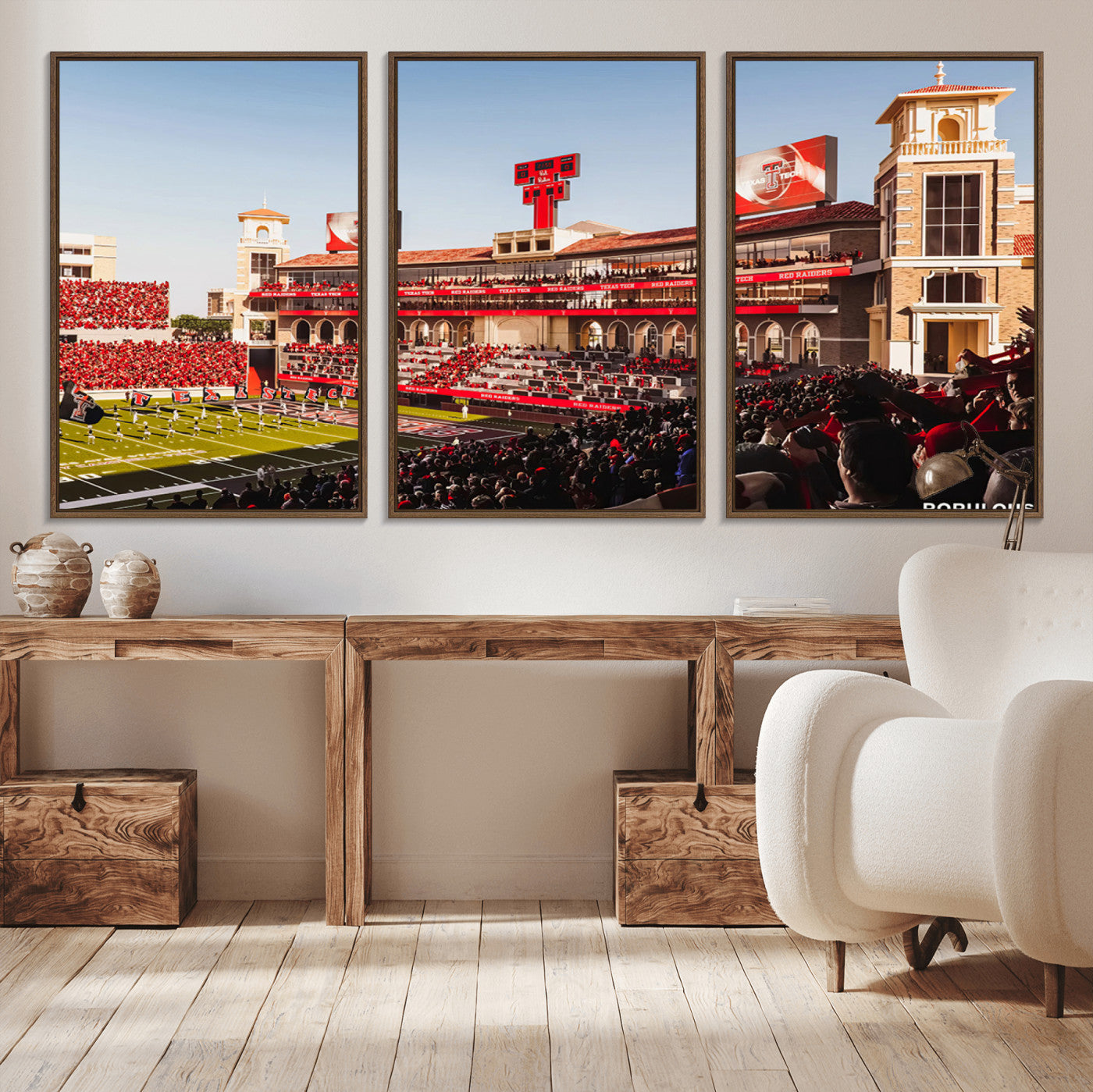 MGV-FC-60X30-3P - Jones AT&T Stadium Texas Tech Red Raiders Wall Art | Large Att Stadium Canvas Print | College